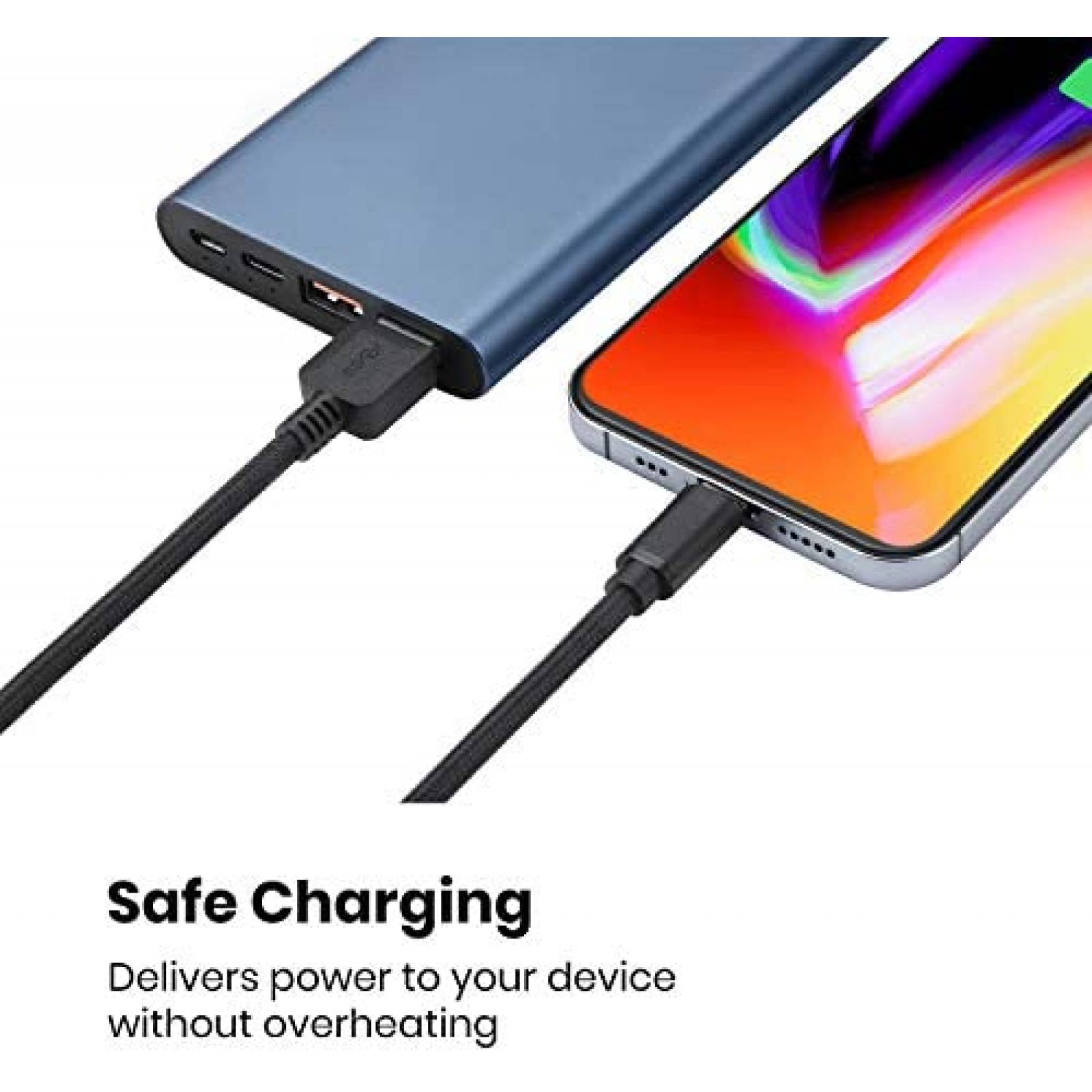 Cable Perixx PERIPRO-407 USB C Macho a USB A Macho 3 ft