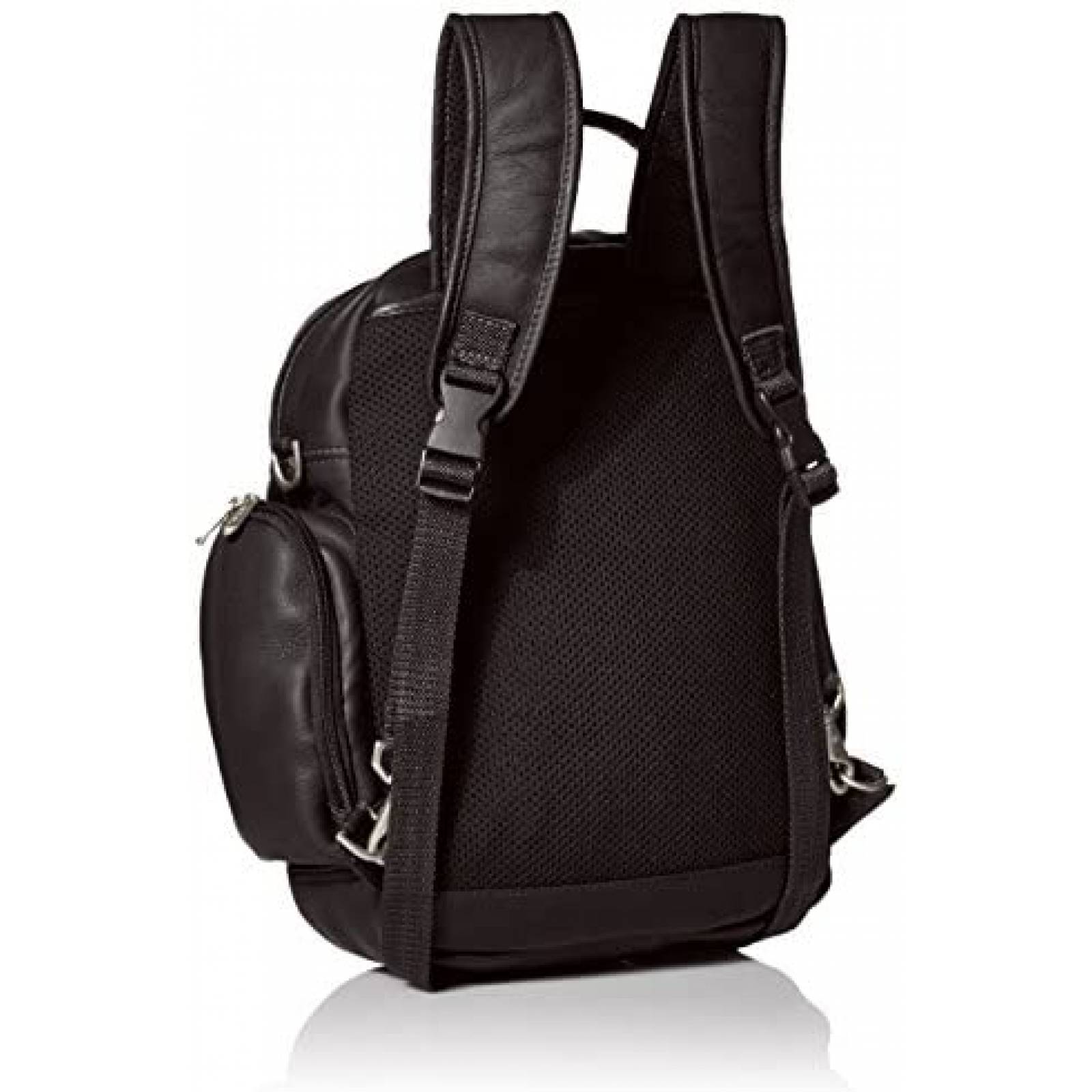 Mochila Piel Leather Dual Compatible para Laptop -Negro