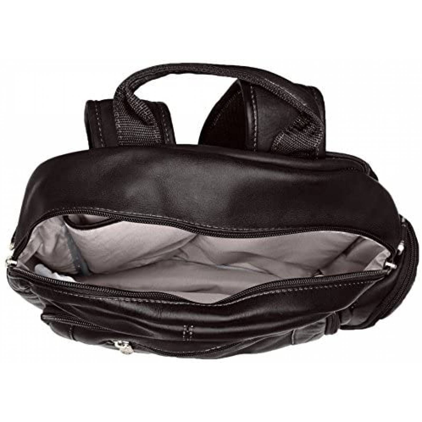 Mochila Piel Leather Dual Compatible para Laptop -Negro