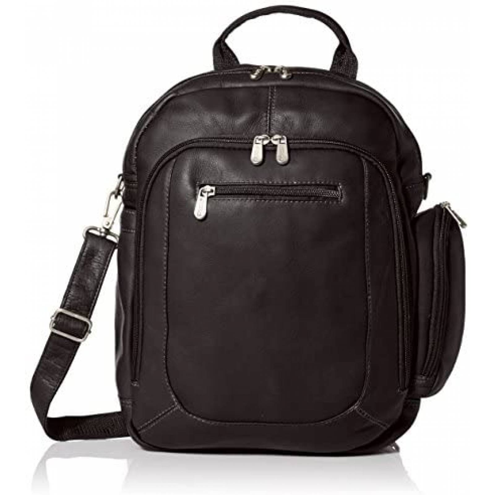 Mochila Piel Leather Dual Compatible para Laptop -Negro