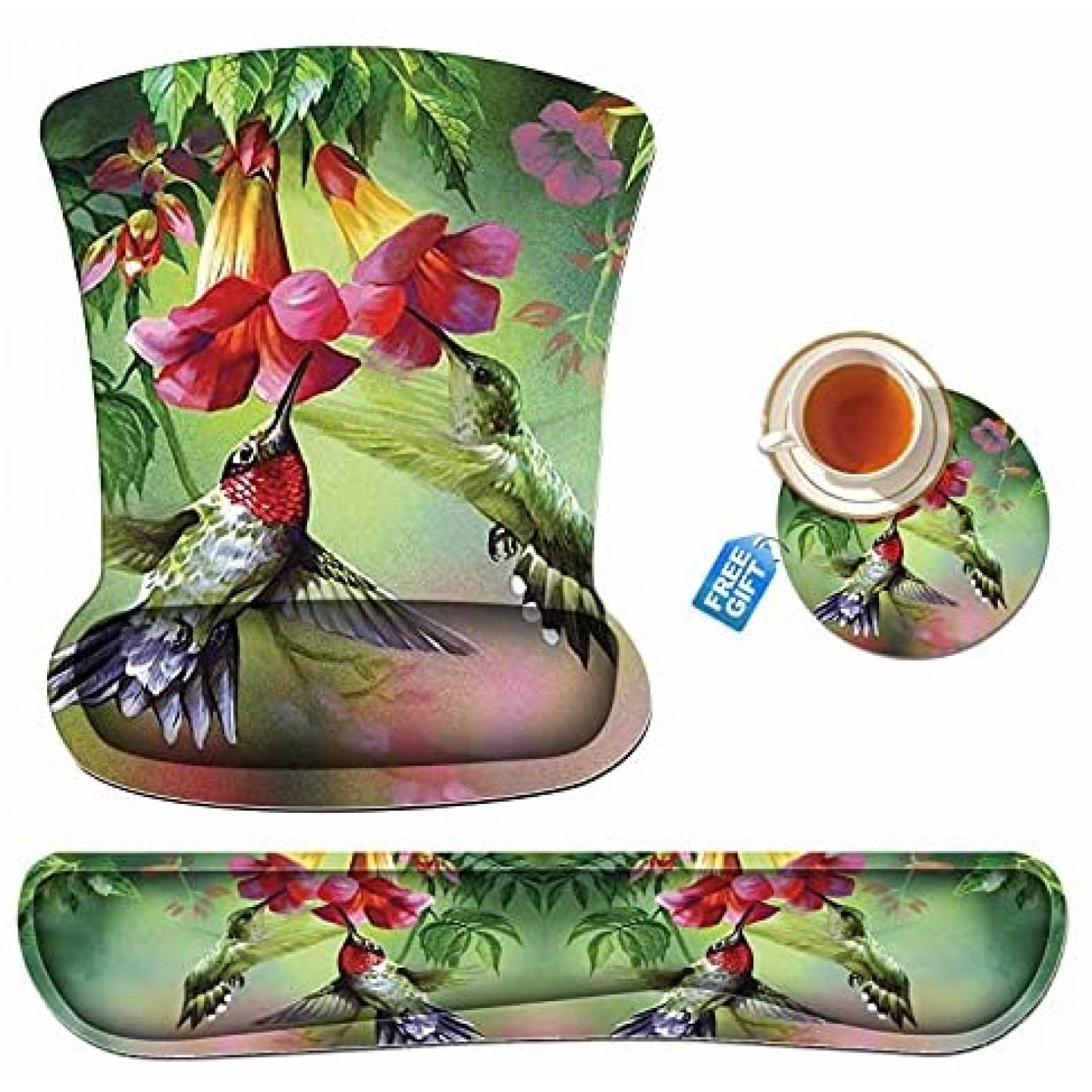 Mouse Pad + Almohadilla SHUANN de 17.3'' x 3..35'' -Verde