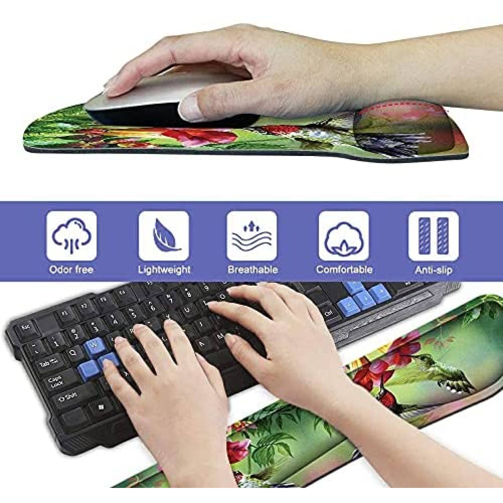 Mouse Pad + Almohadilla SHUANN de 17.3'' x 3..35'' -Verde