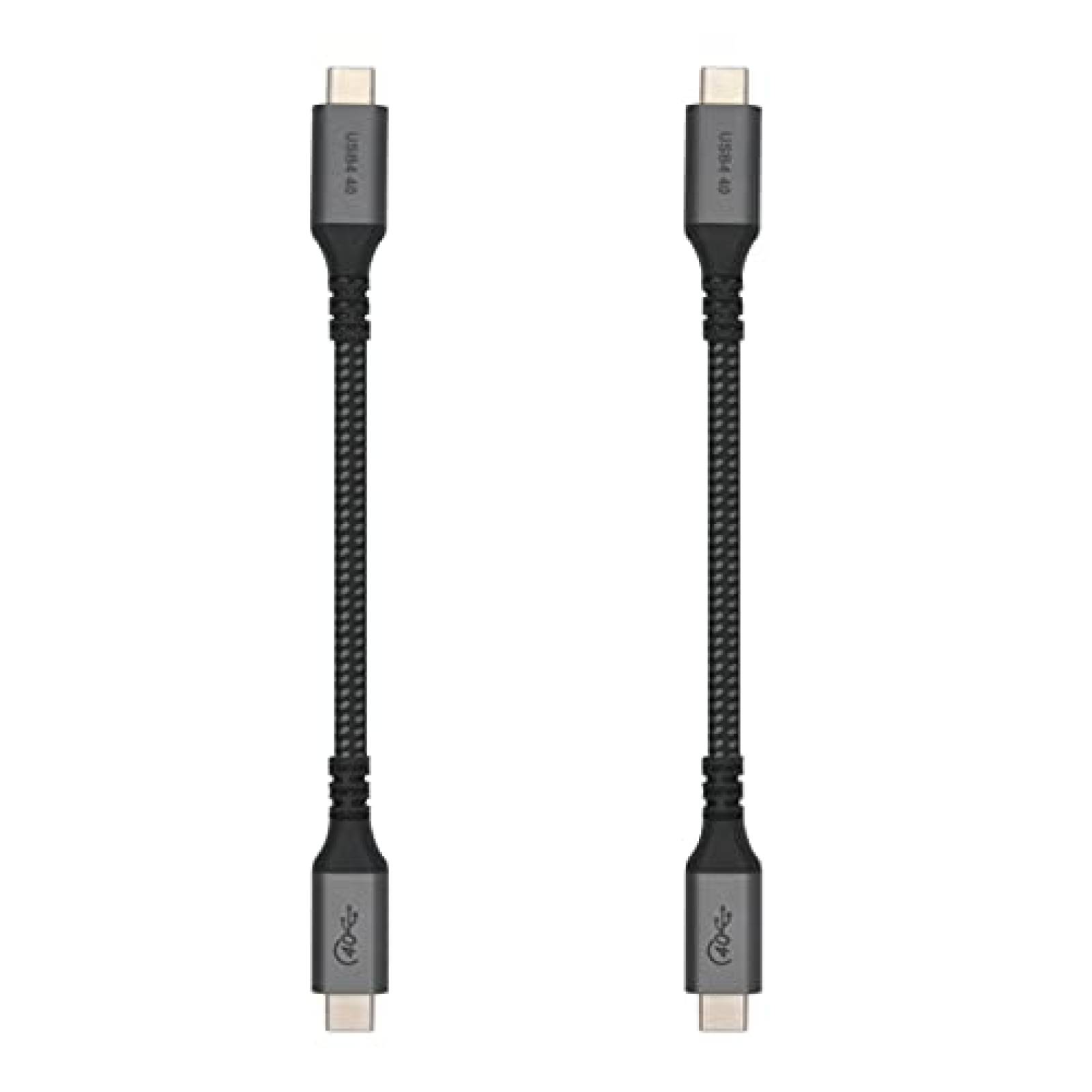 Cable Vebner 2 Pzs De Carga USB C 40Gbps 100W 6'' -Negro