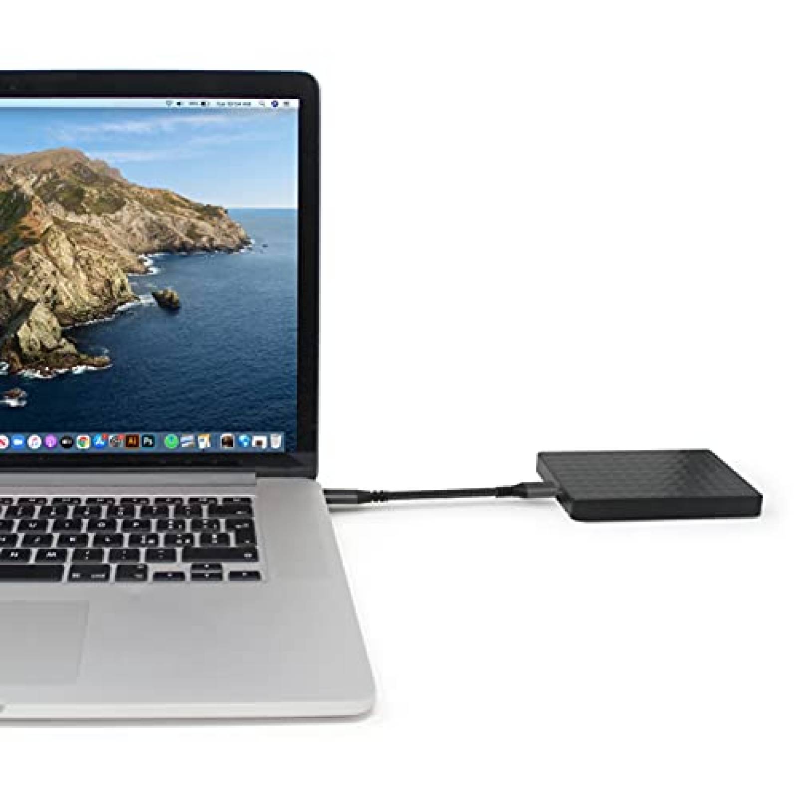 Cable Vebner 2 Pzs De Carga USB C 40Gbps 100W 6'' -Negro