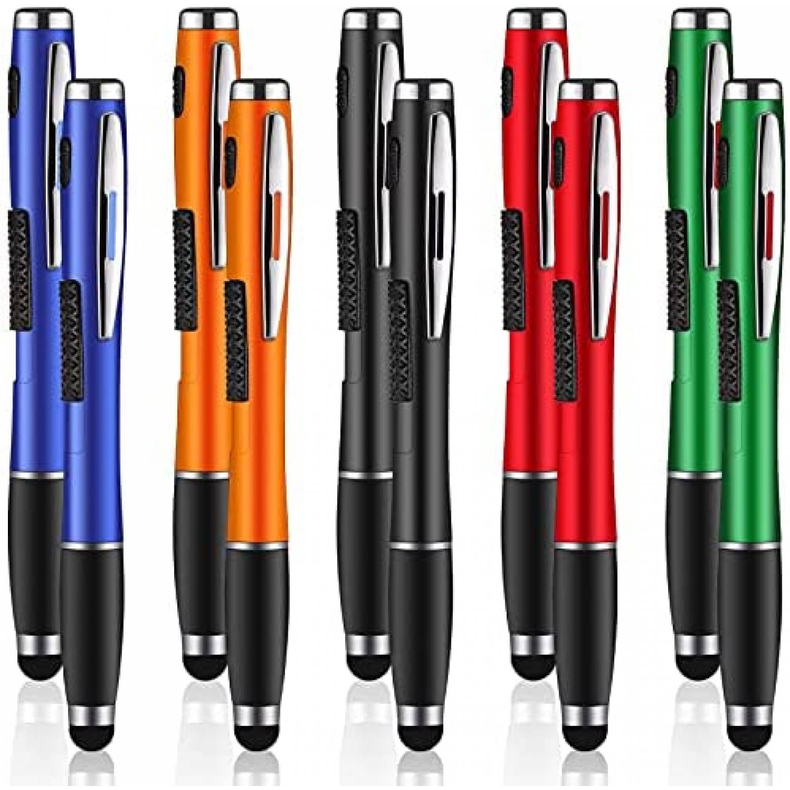 Pluma Stylus Zonon 2 en 1 con Luz LED 10 Pzs -5 Colores