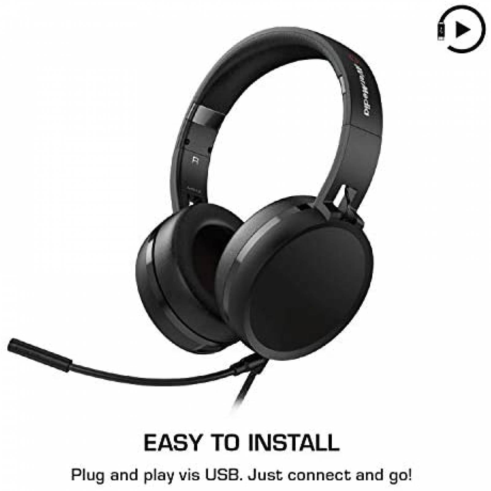 Camara Web AVerMedia Incluye Audifonos Gamer -Negro