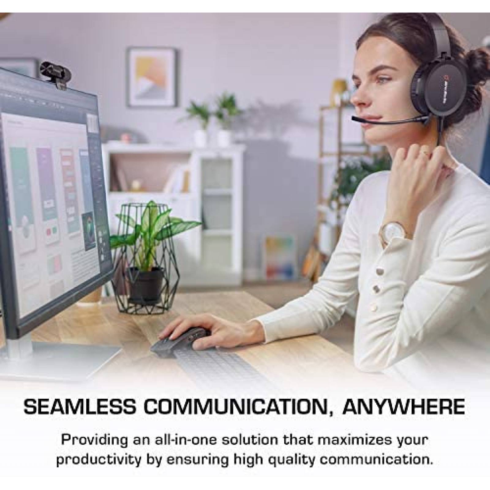 Camara Web AVerMedia Incluye Audifonos Gamer -Negro