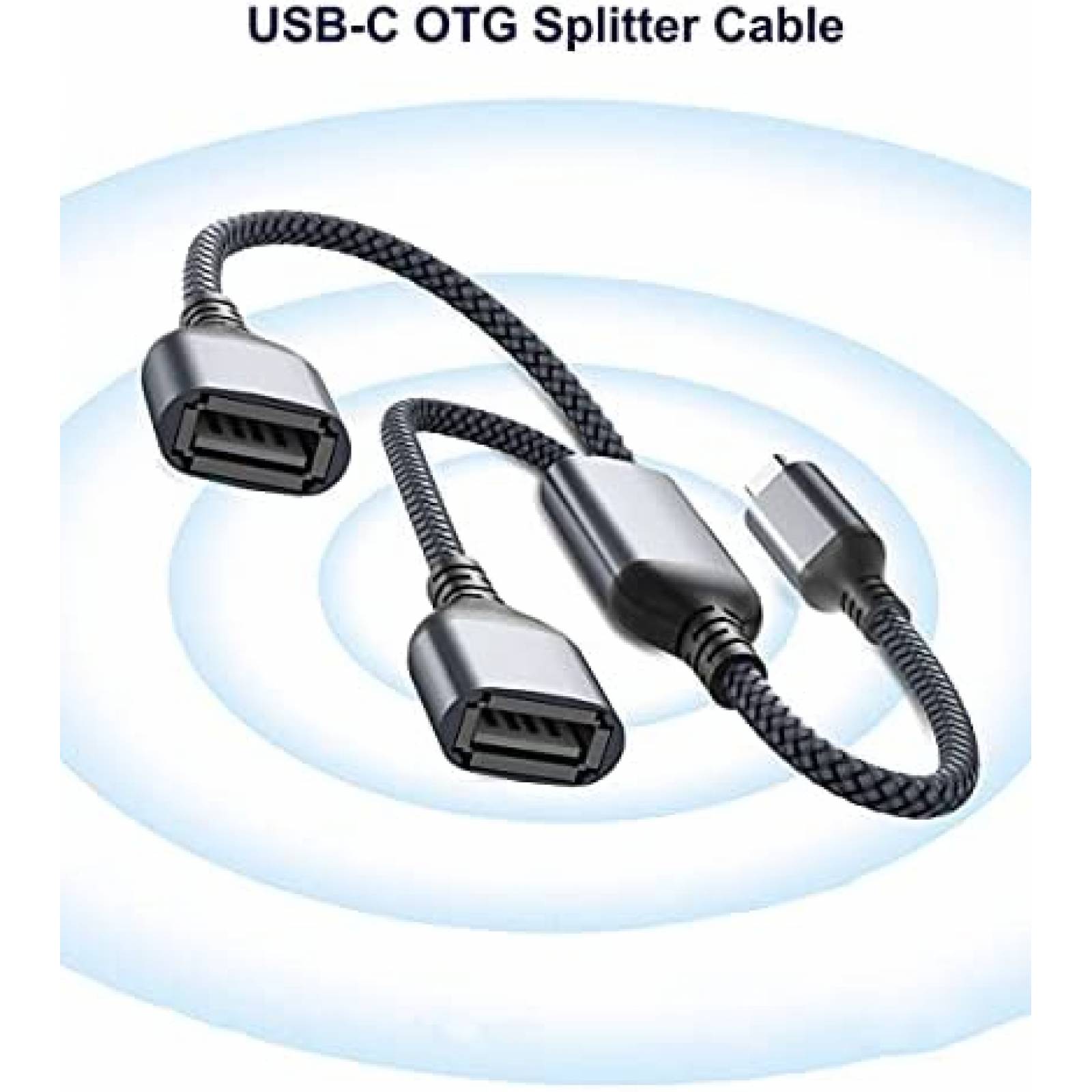 Adaptador de cable USB C Basesailor macho a doble USB hembra