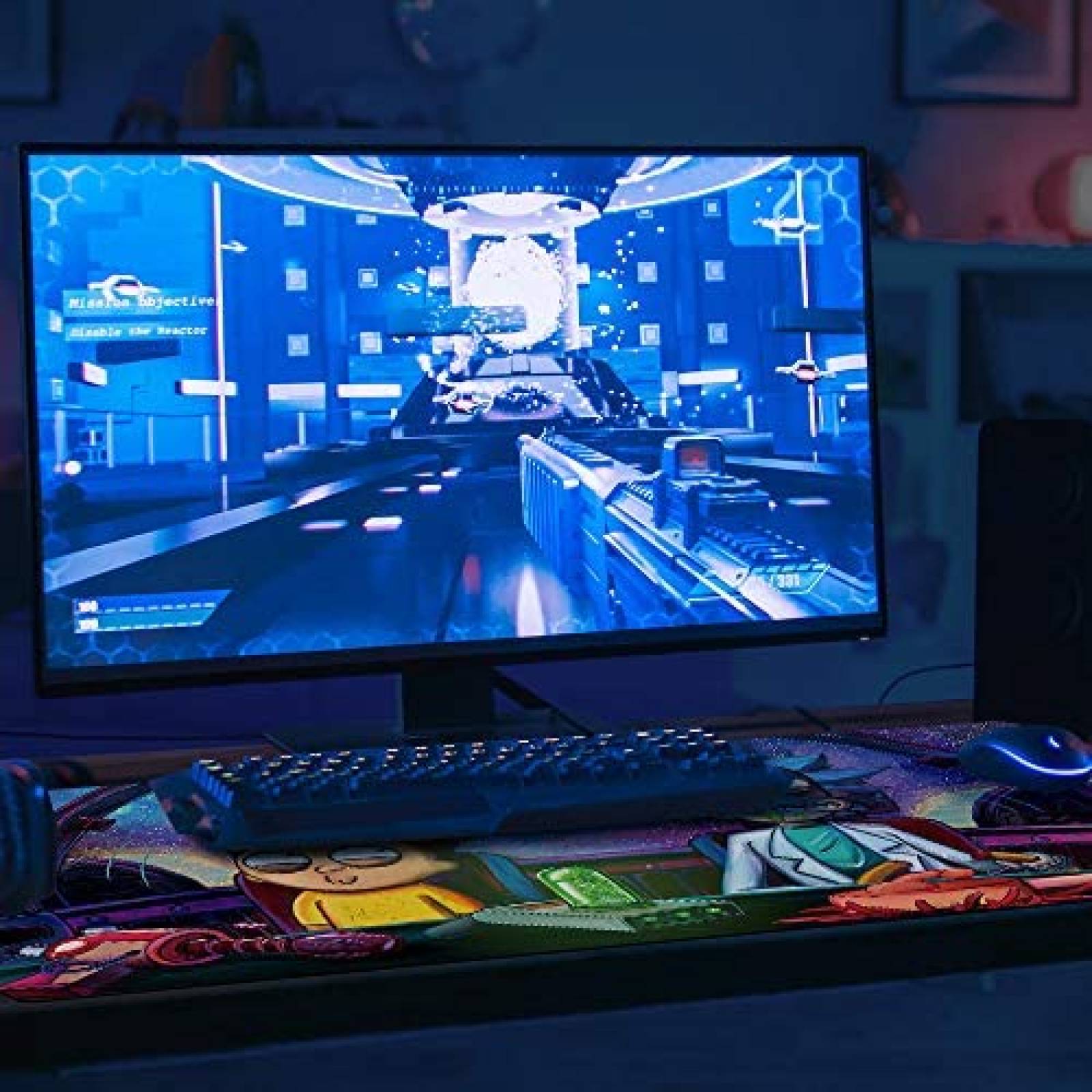 Alfombrilla De Mouse Bimormat XXL Diseo Rick Y Morty -Azul