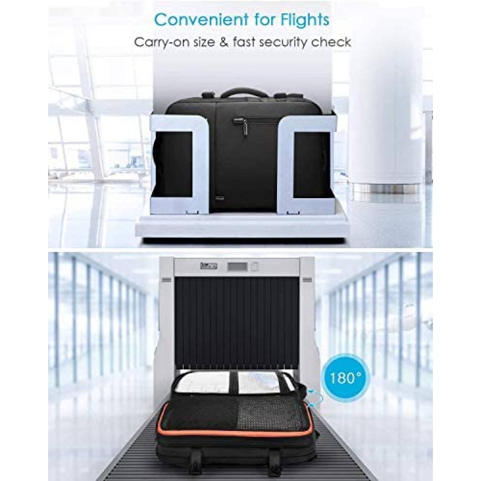 Mochila HOMIEE 15.6'' Unisex 38L Versatil Ajustable -Negro