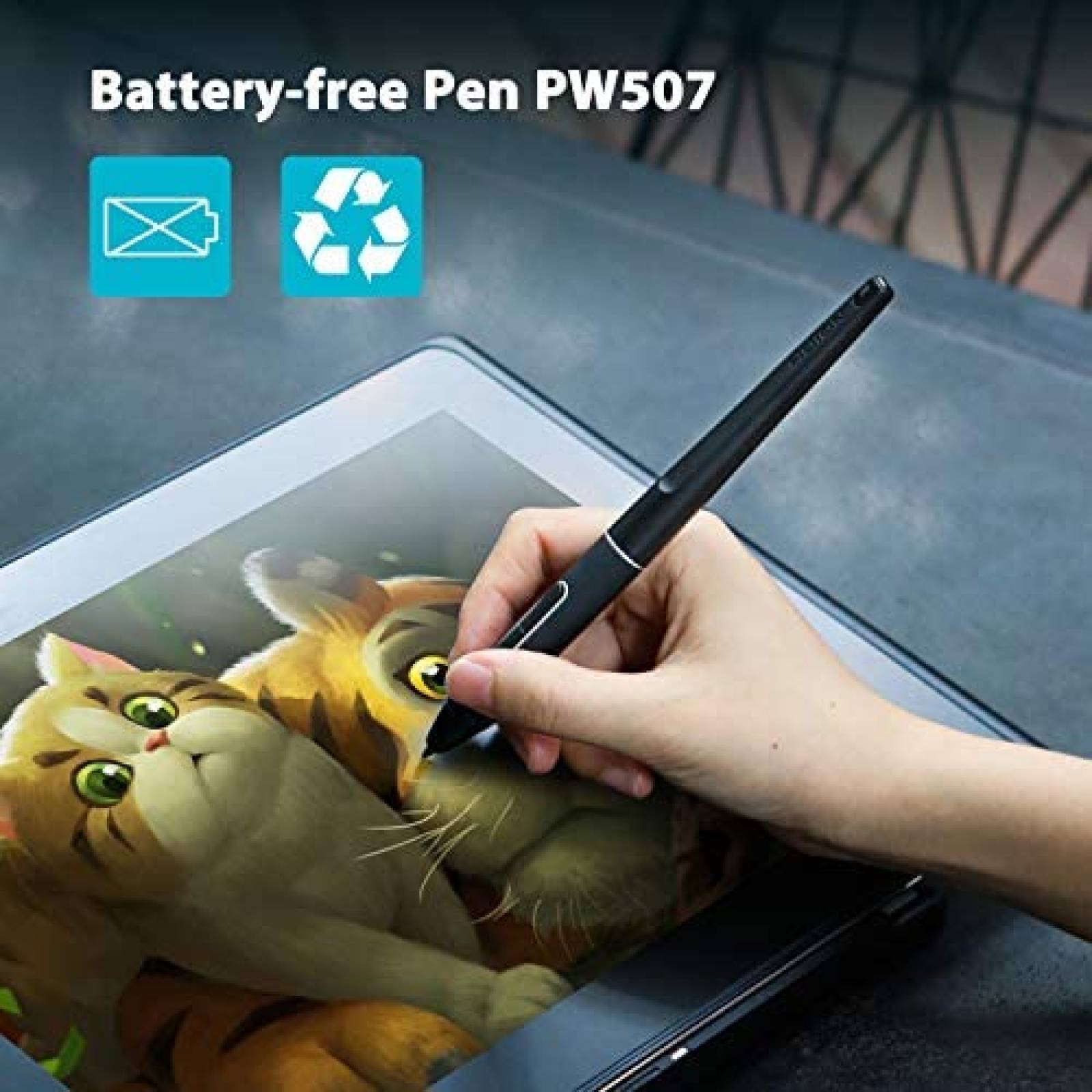 Pluma Huion PW507 Sin bateria para Tableta Dibujo Kamvas