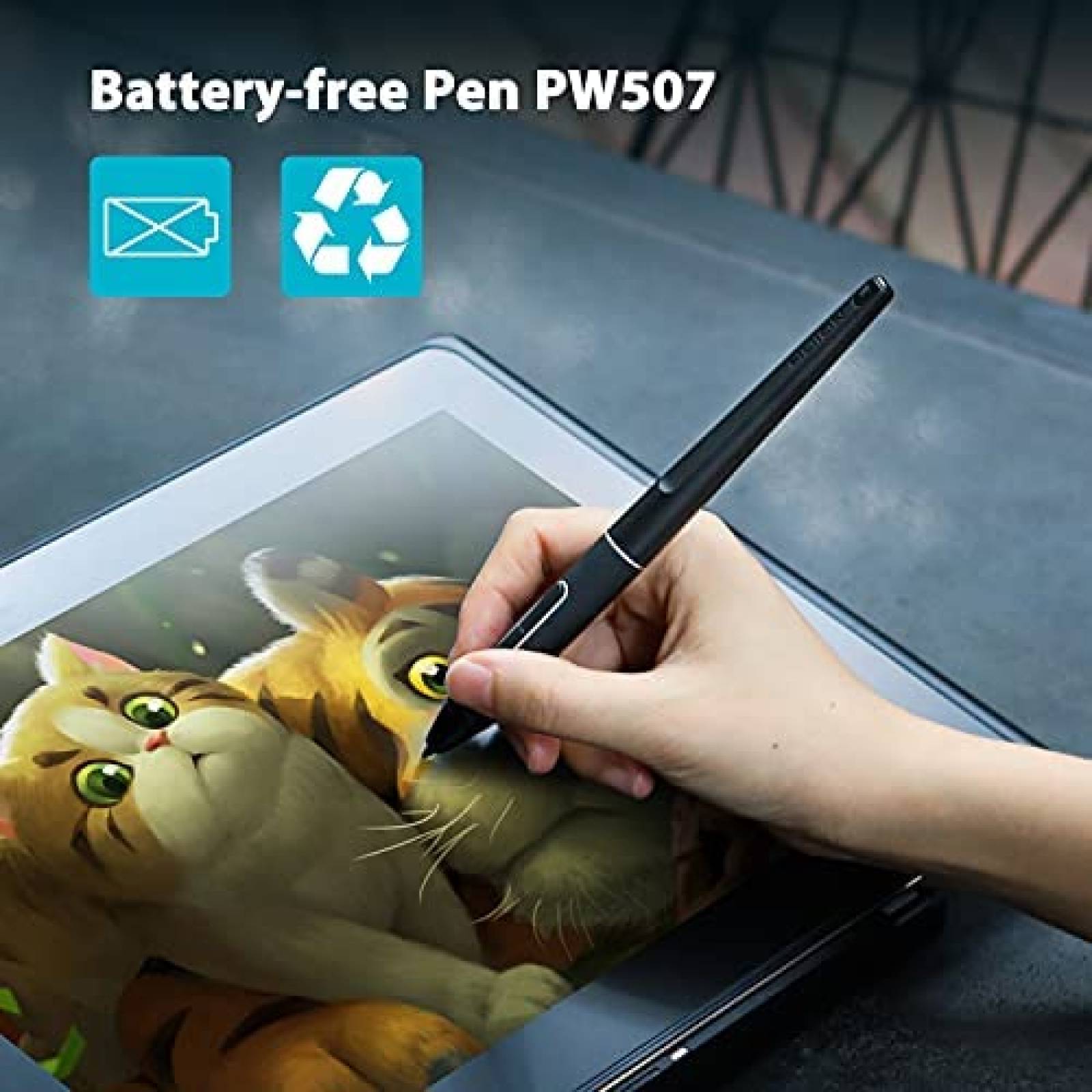 Pluma Huion PW507 Sin bateria para Tableta Dibujo Kamvas