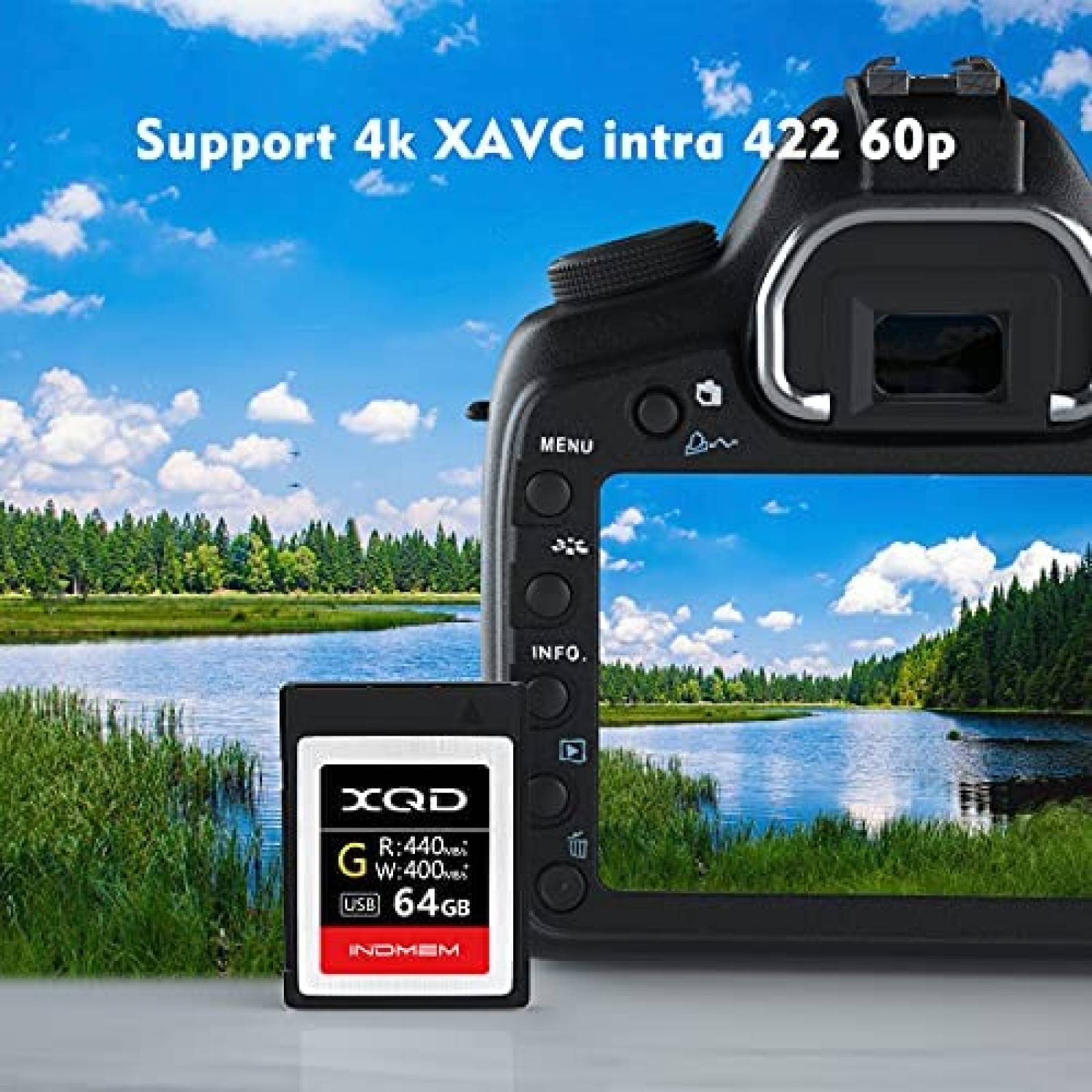 Tarjeta de Memoria INDMEN XQD Alta Velocidad 440MB 64GB