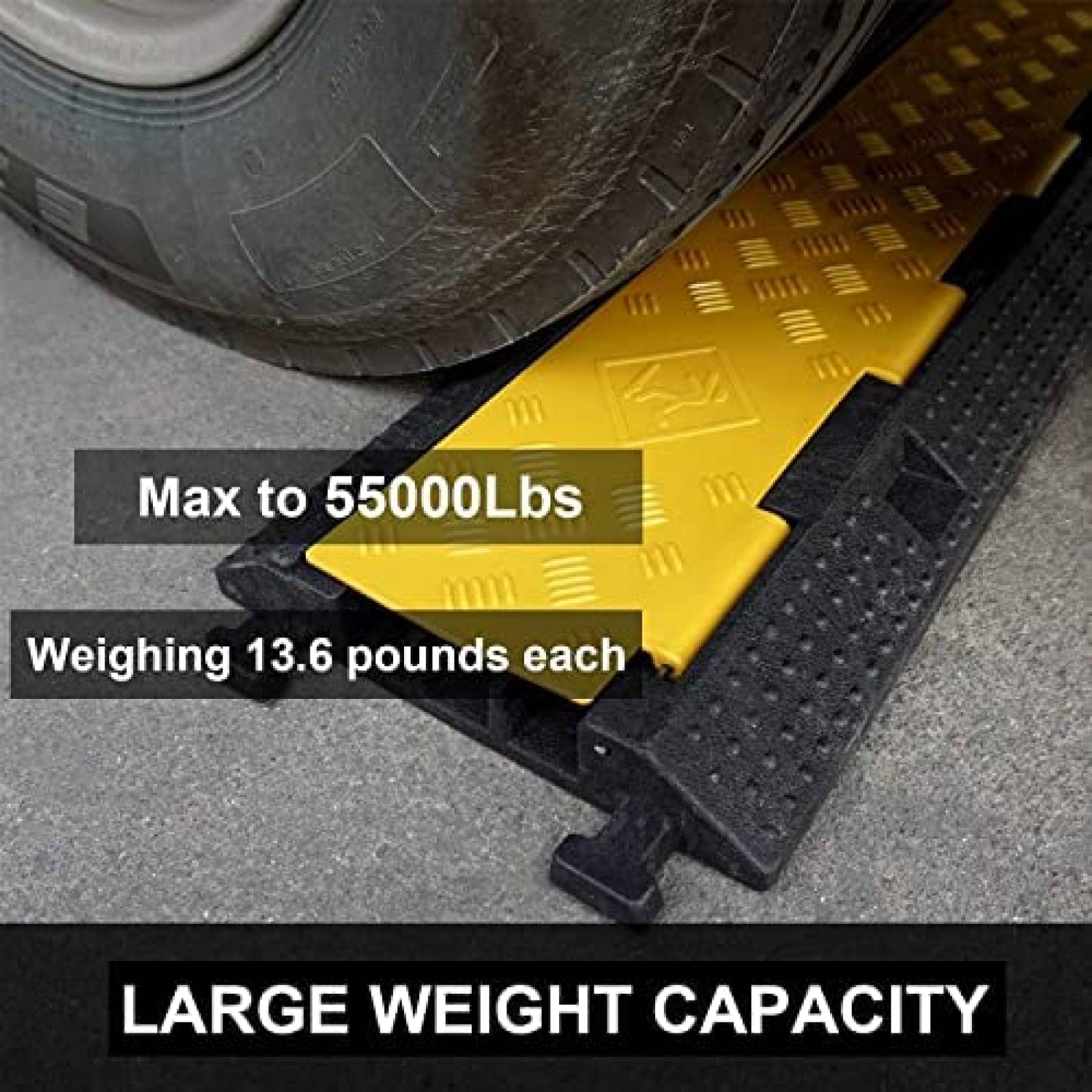 Protector de Cable LH GUARD 2 Pzs Rampa 3 Canales -Amarillo