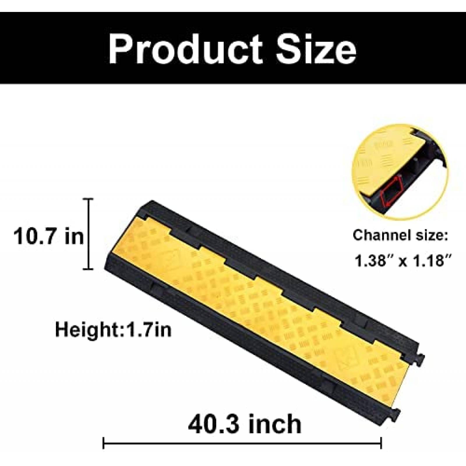 Protector de Cable LH GUARD 2 Pzs Rampa 3 Canales -Amarillo