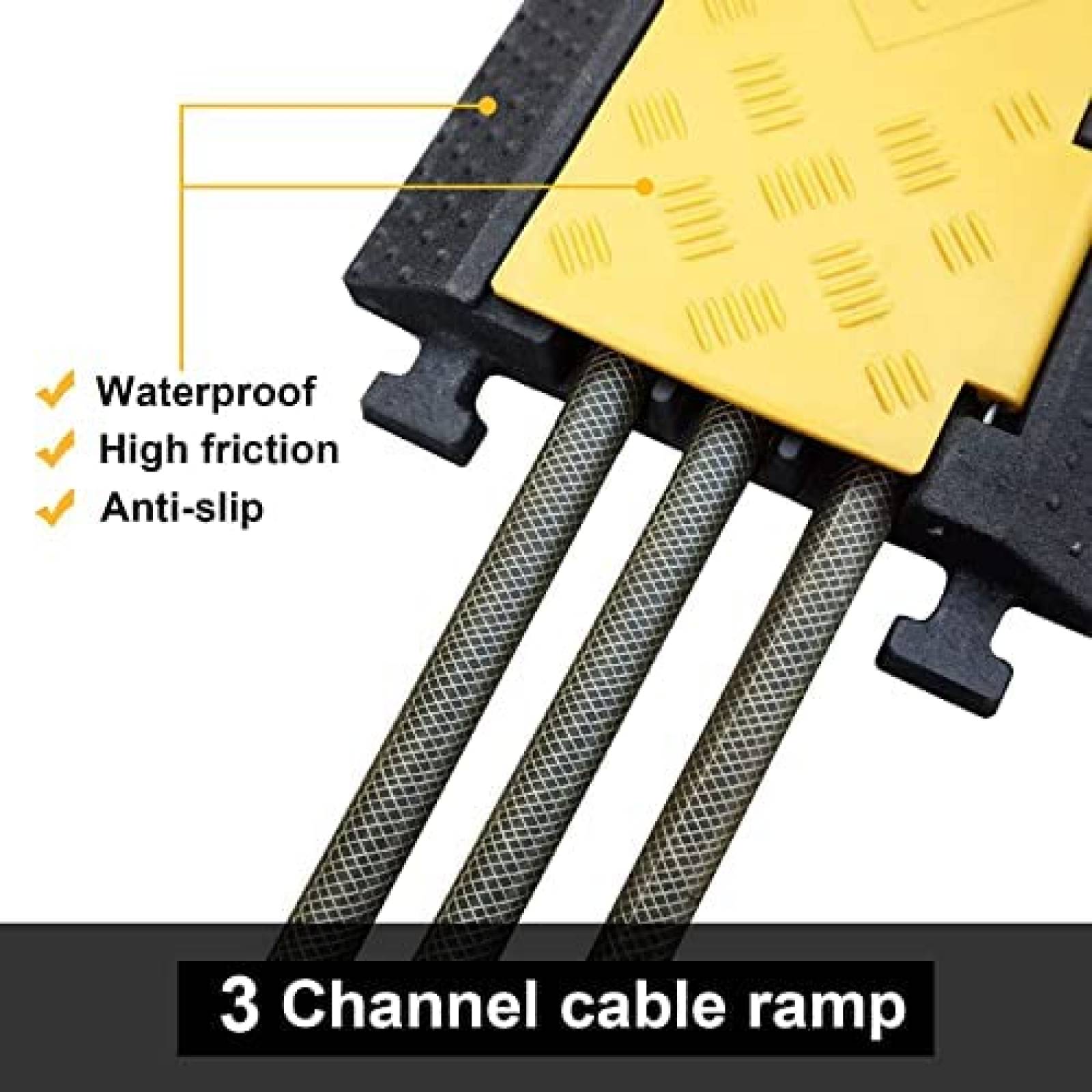 Protector de Cable LH GUARD 2 Pzs Rampa 3 Canales -Amarillo