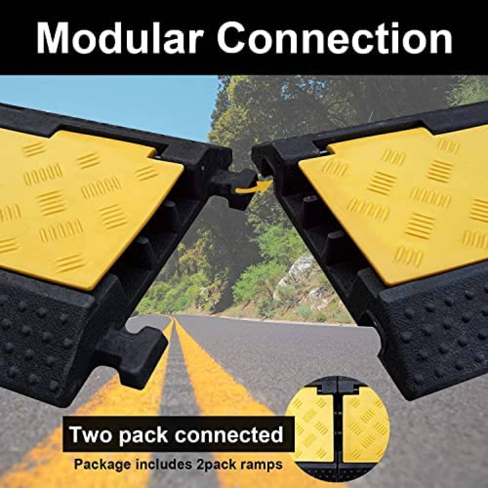 Protector de Cable LH GUARD 2 Pzs Rampa 3 Canales -Amarillo