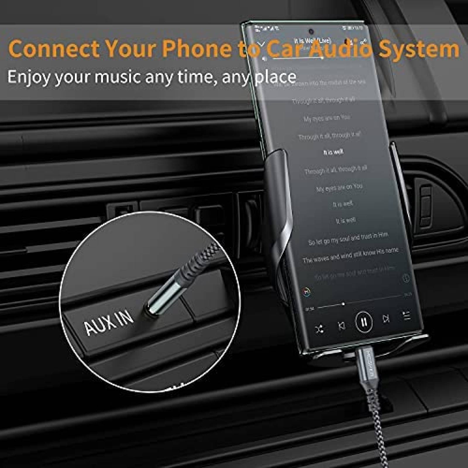 Cable MCSPER De Audio USB C a Jack 3.5mm 3.3 FT -Negro