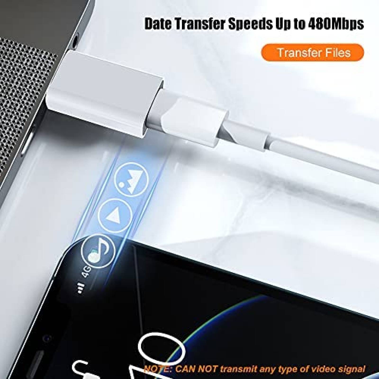 Adaptador MOSWAG USB C hembra a USB A macho -Blanco