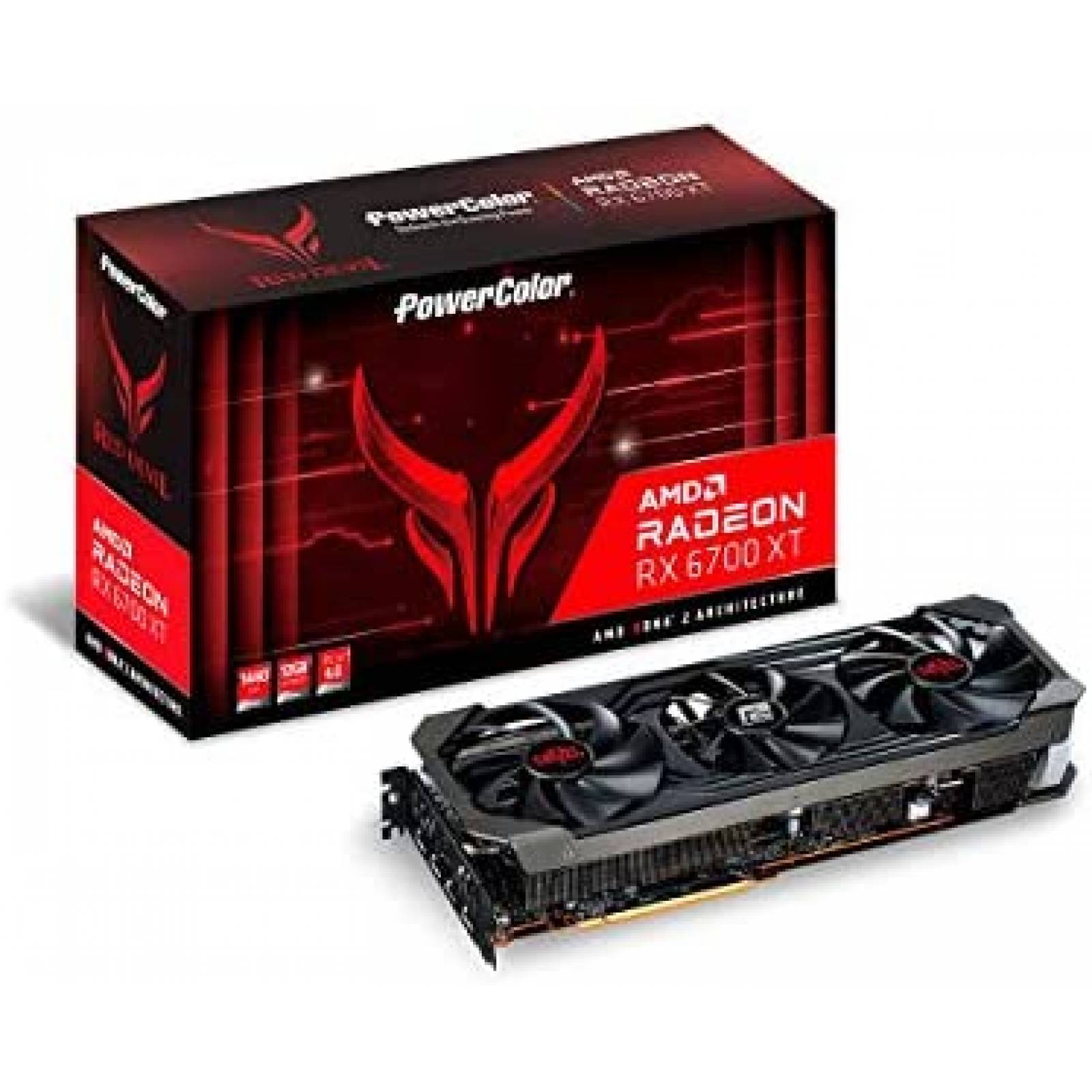 Tarjeta Grafica PowerColor AMD Radeon RX 6700 12 GB -Negro