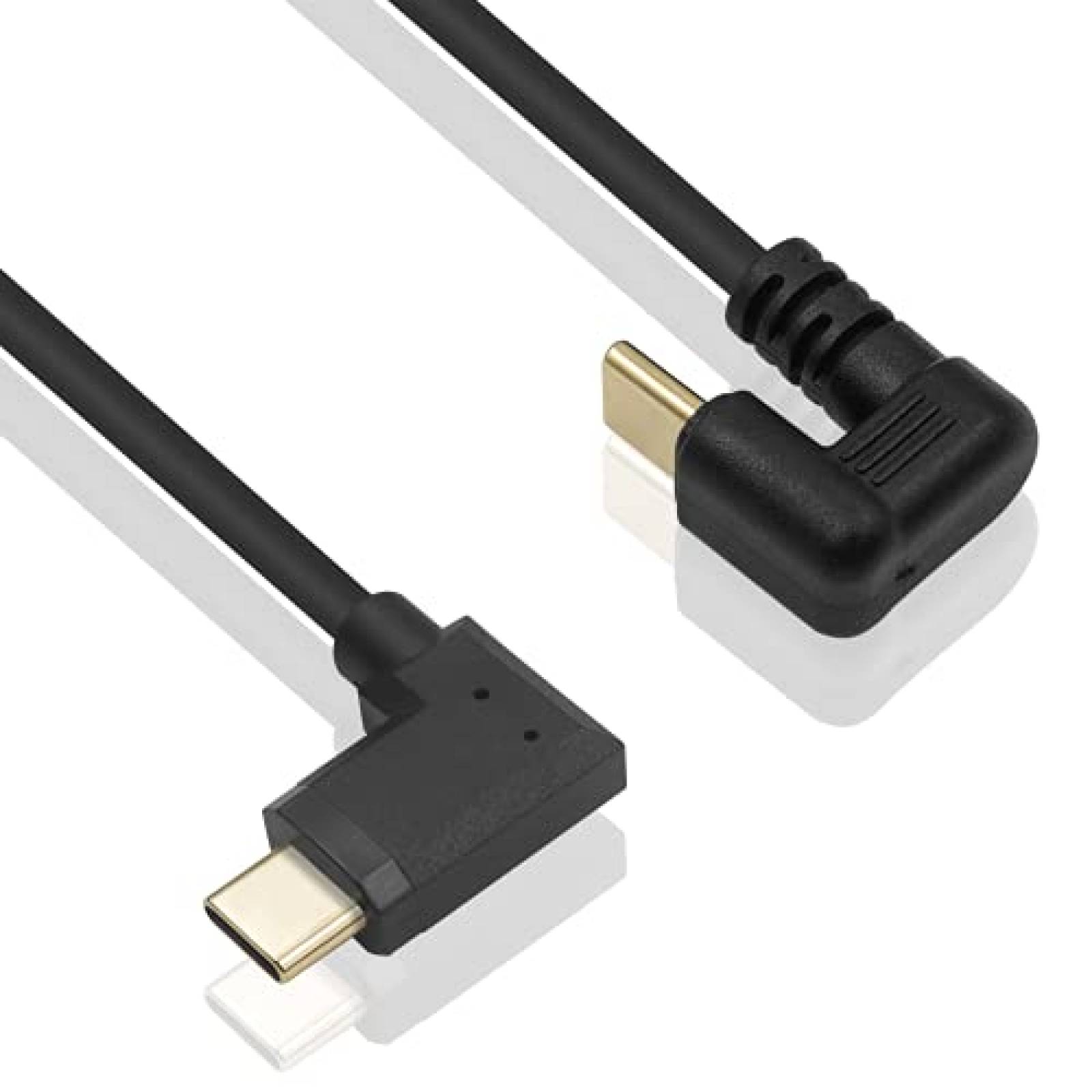 Cable entrada USB C a USB C Poyiccot 1ft macho/macho -Negro