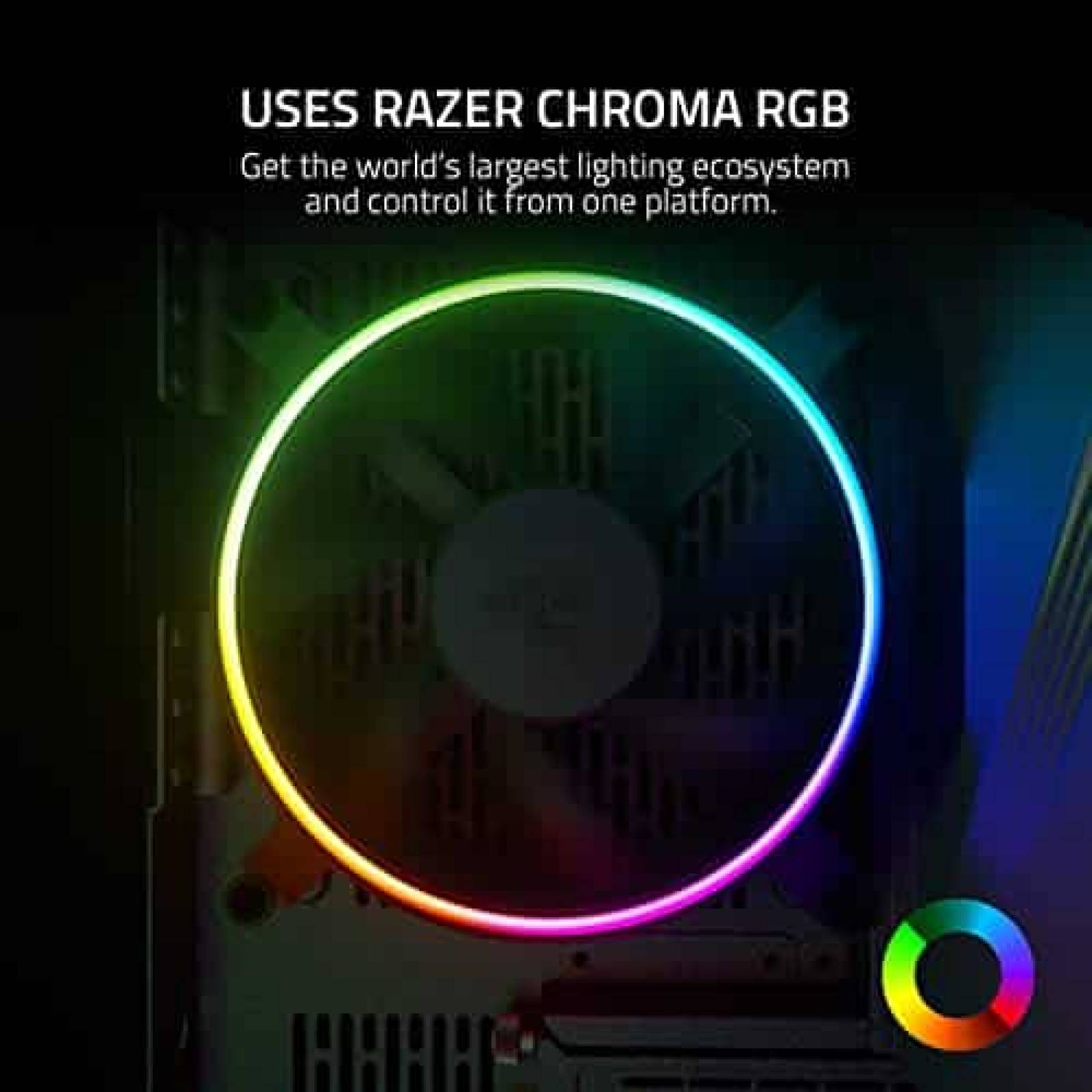 Ventiladores para PC Razer Kunai Hidraulico RGB 120mm 3pz
