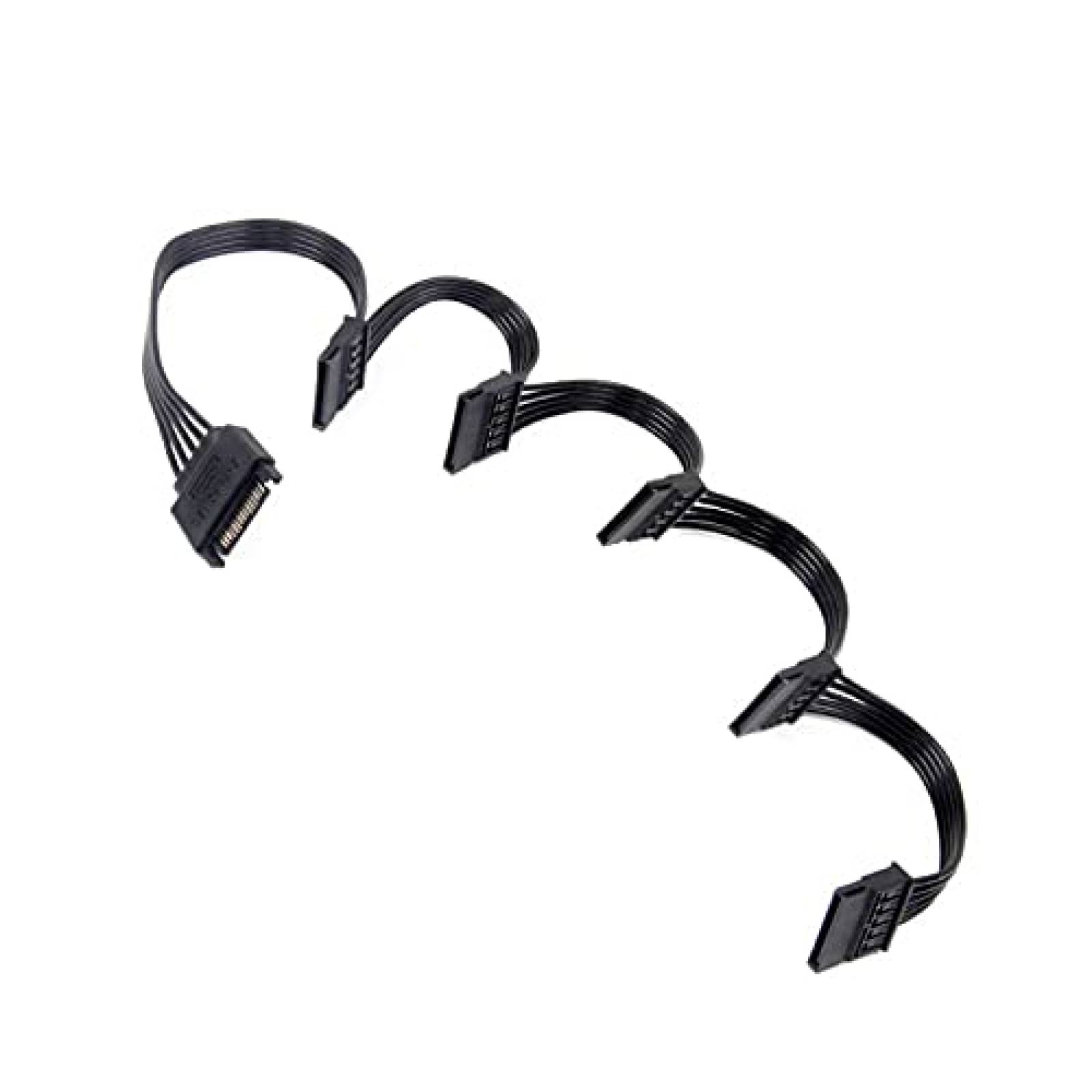 Cable RGEEK Divisor SATA 15 Pines a 5 SATA 24'' -Negro