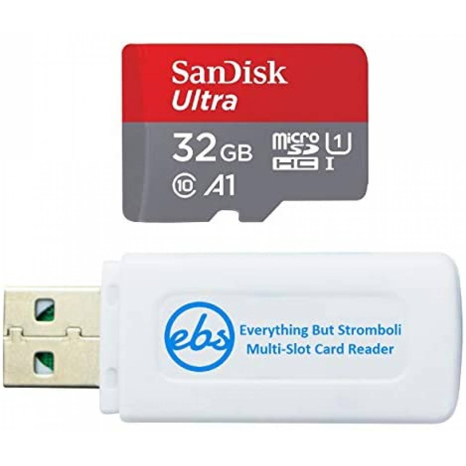 Tarjeta MicroSD SanDisk Ultra 32GB y lector de tarjetas