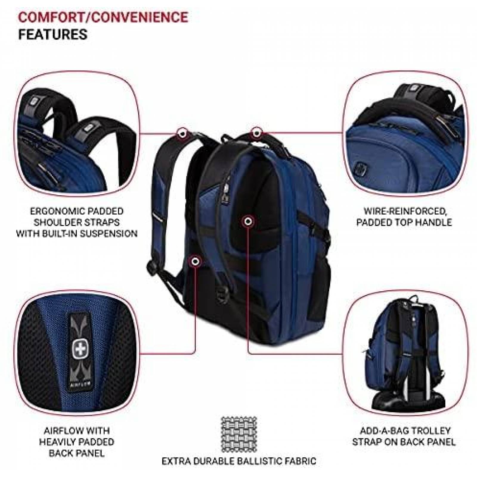 Mochila Swissgear SA6752 Comoda y De Calidad -Negro