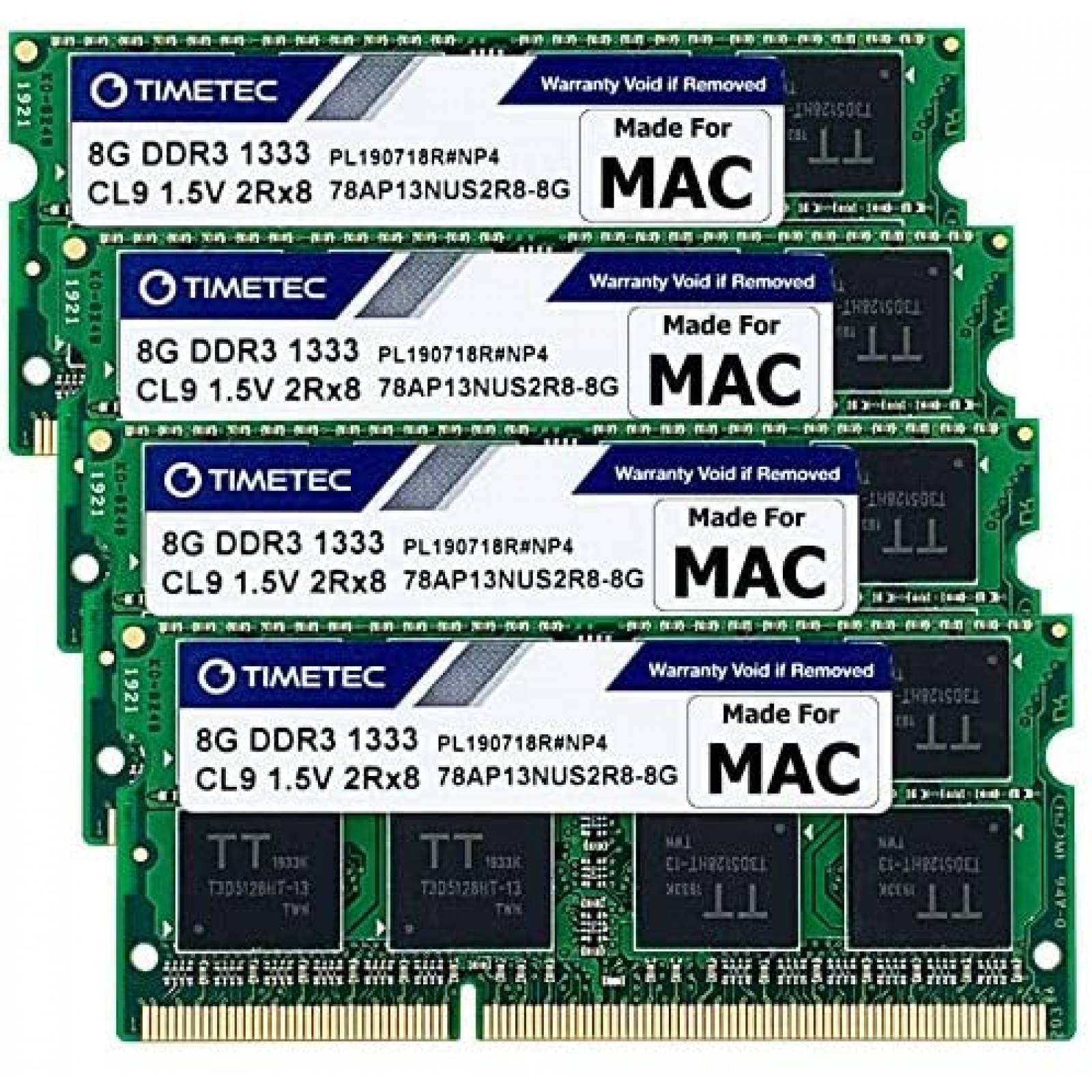 Memoria RAM Timetec 32 GB DDR3 Paquete de 4 1333 MHz