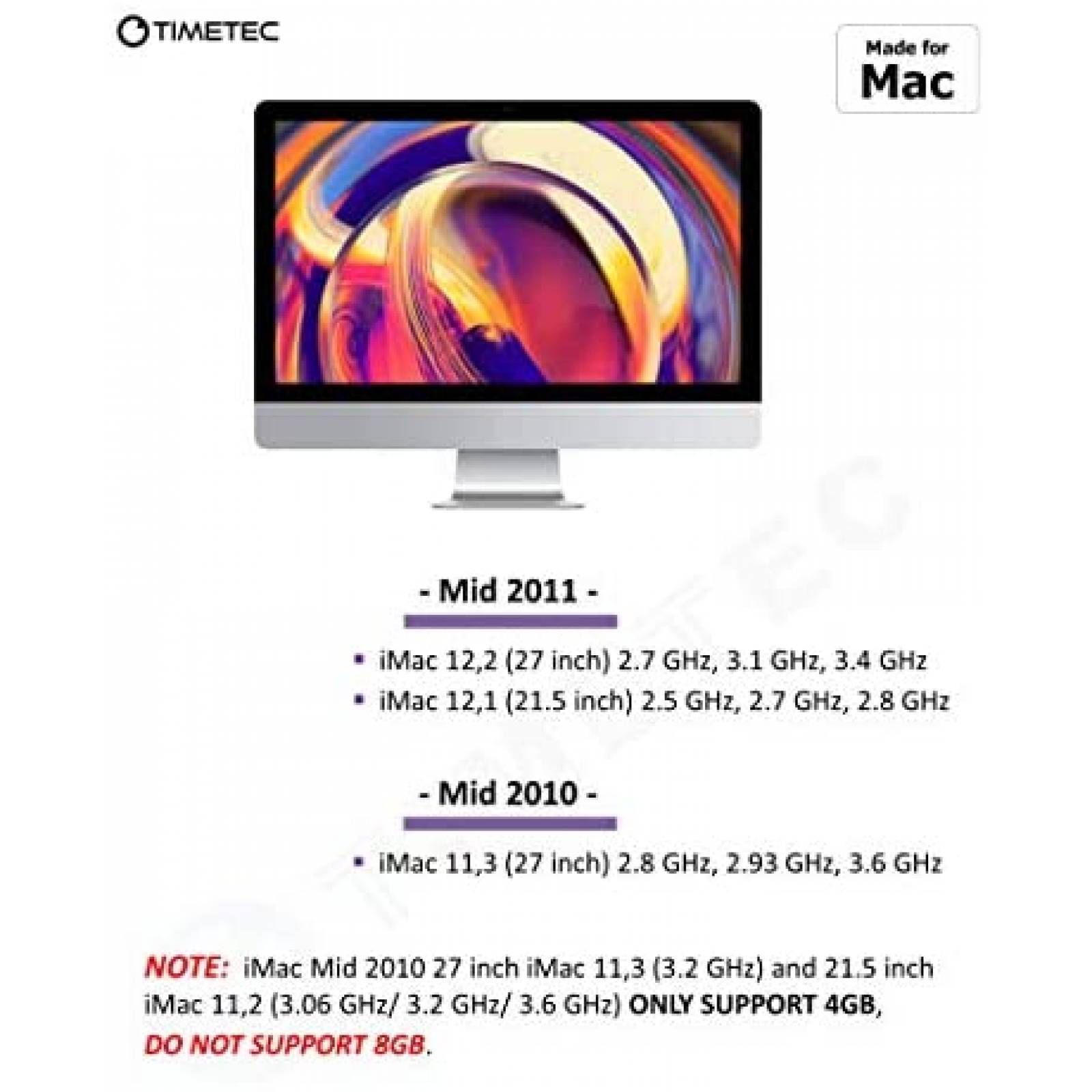 Memoria RAM Timetec 32 GB DDR3 Paquete de 4 1333 MHz