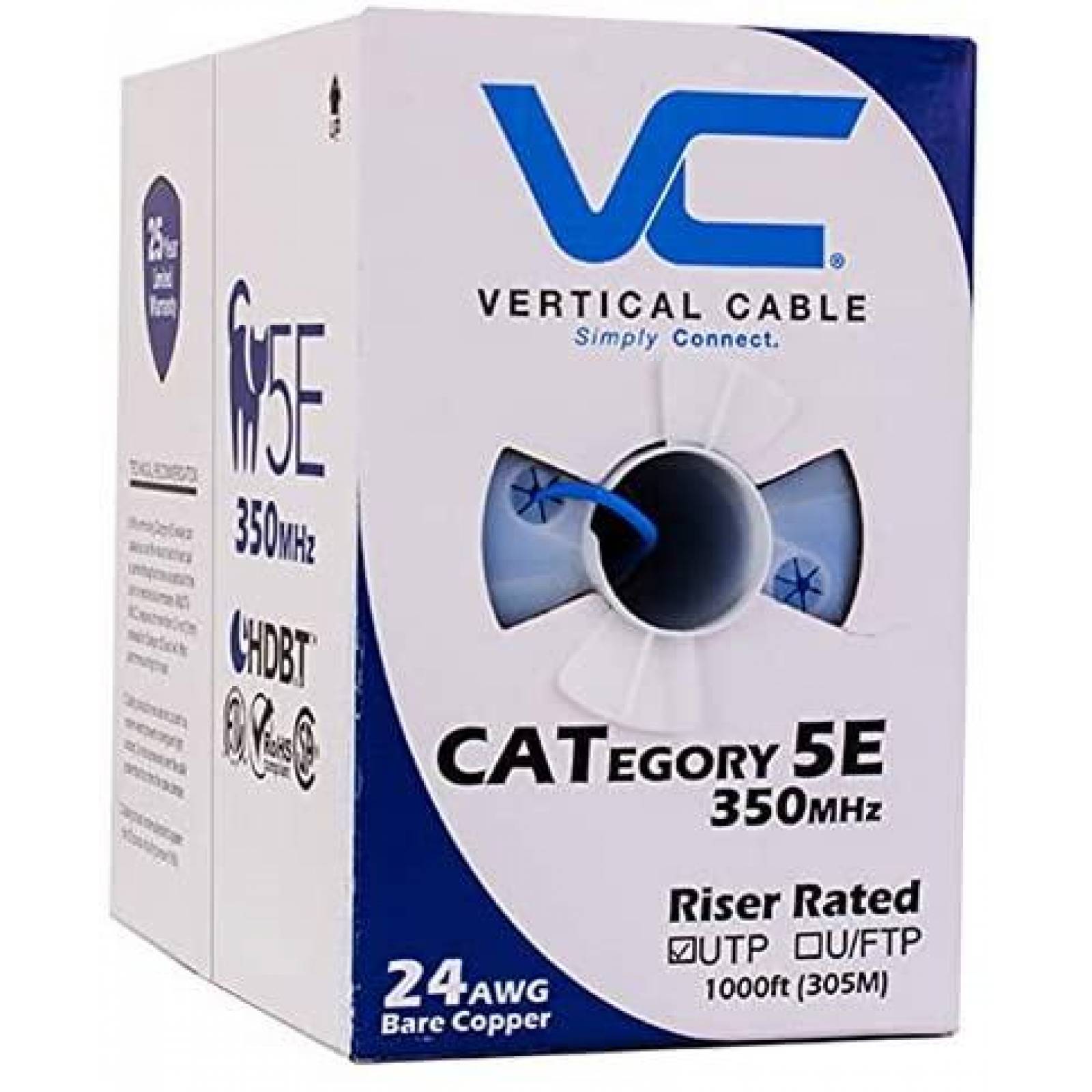 Cable Ethernet VC Vertical Cable Cat5e 350MHz UTP -Azul