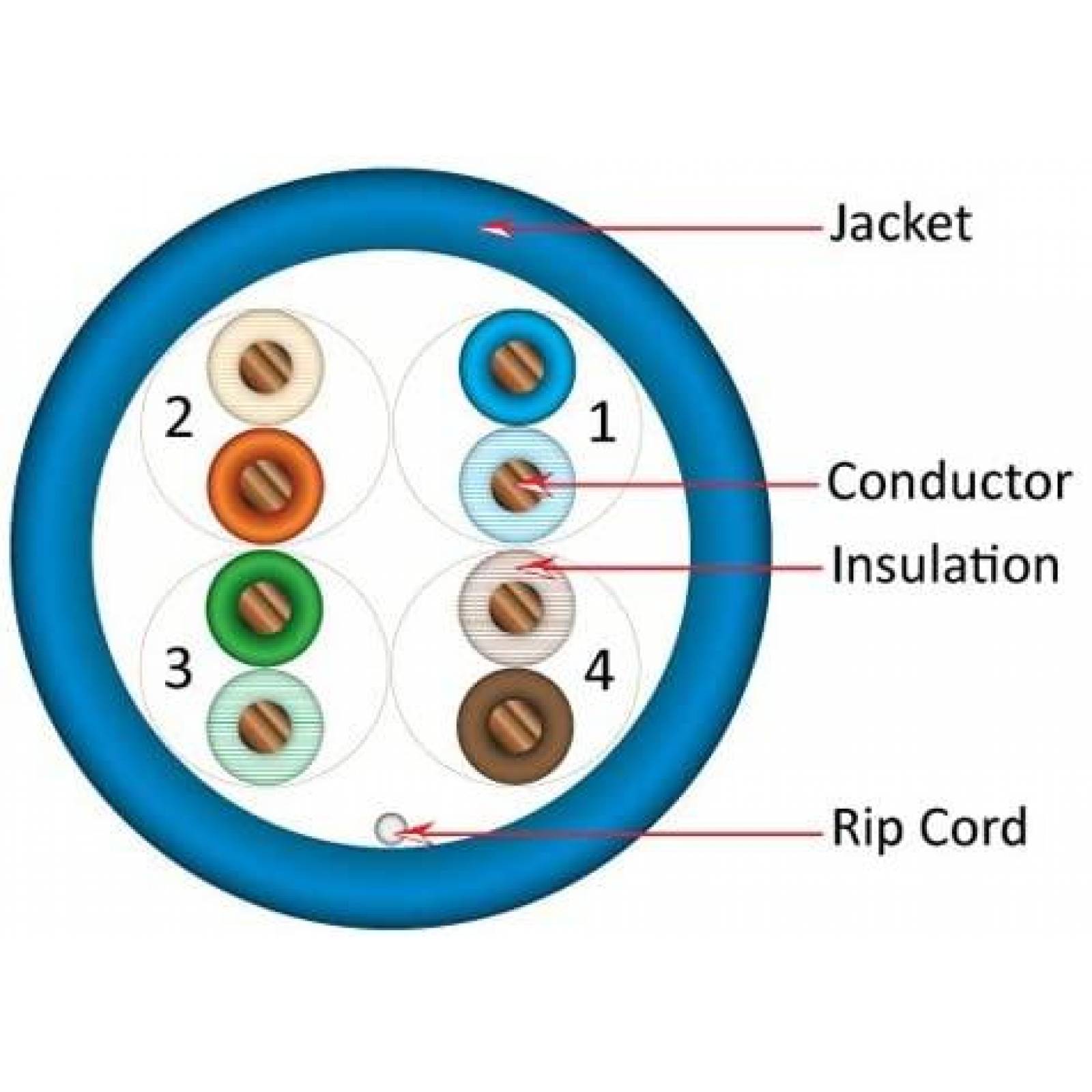 Cable Ethernet VC Vertical Cable Cat5e 350MHz UTP -Azul