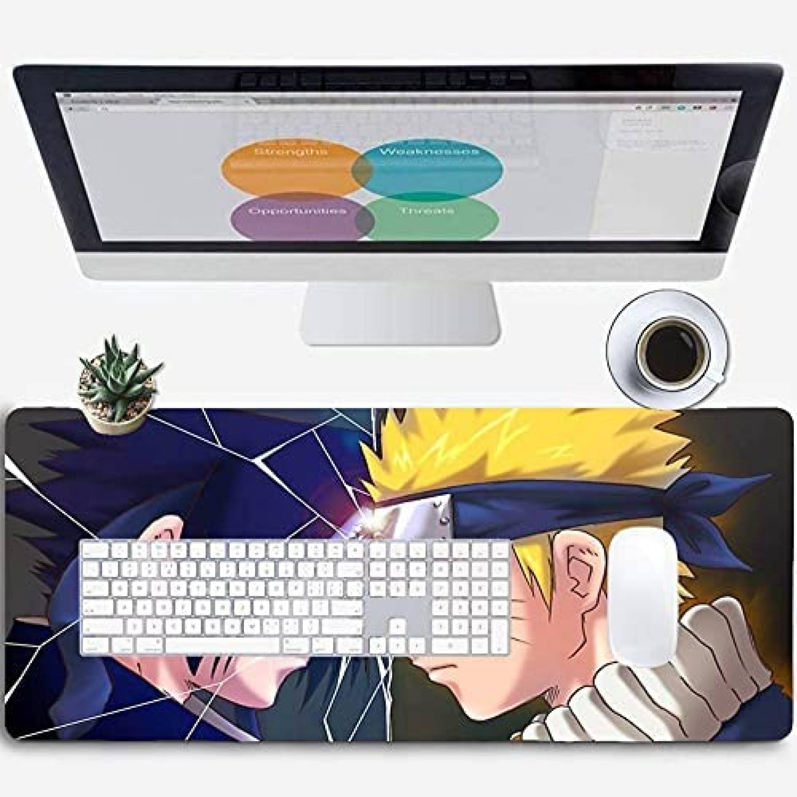 MousePad WDAXIN Naruto Shippuden Rectangular Gaming -Azul