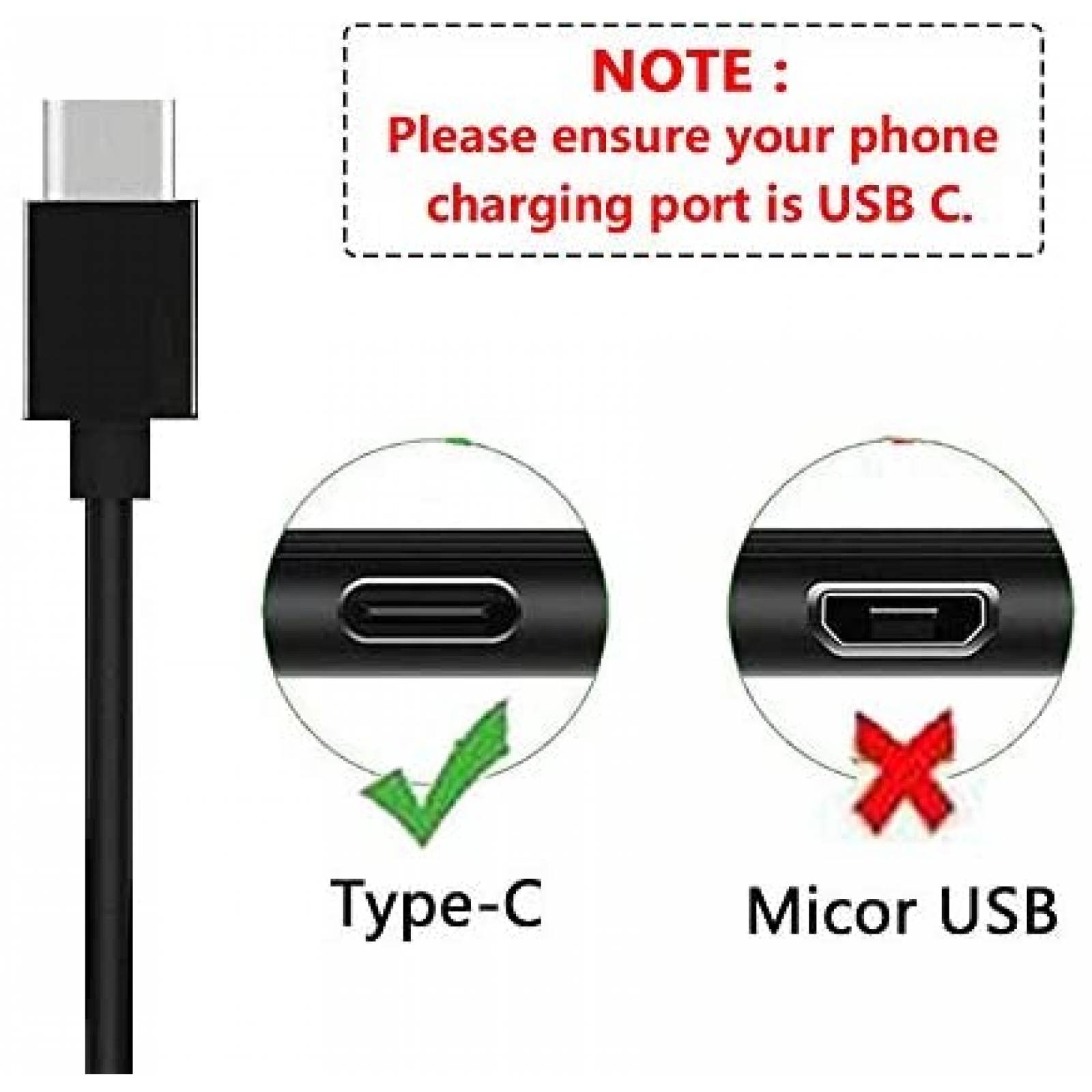 Cable USB C WPAICHENG Auriculares Compatible -Negro