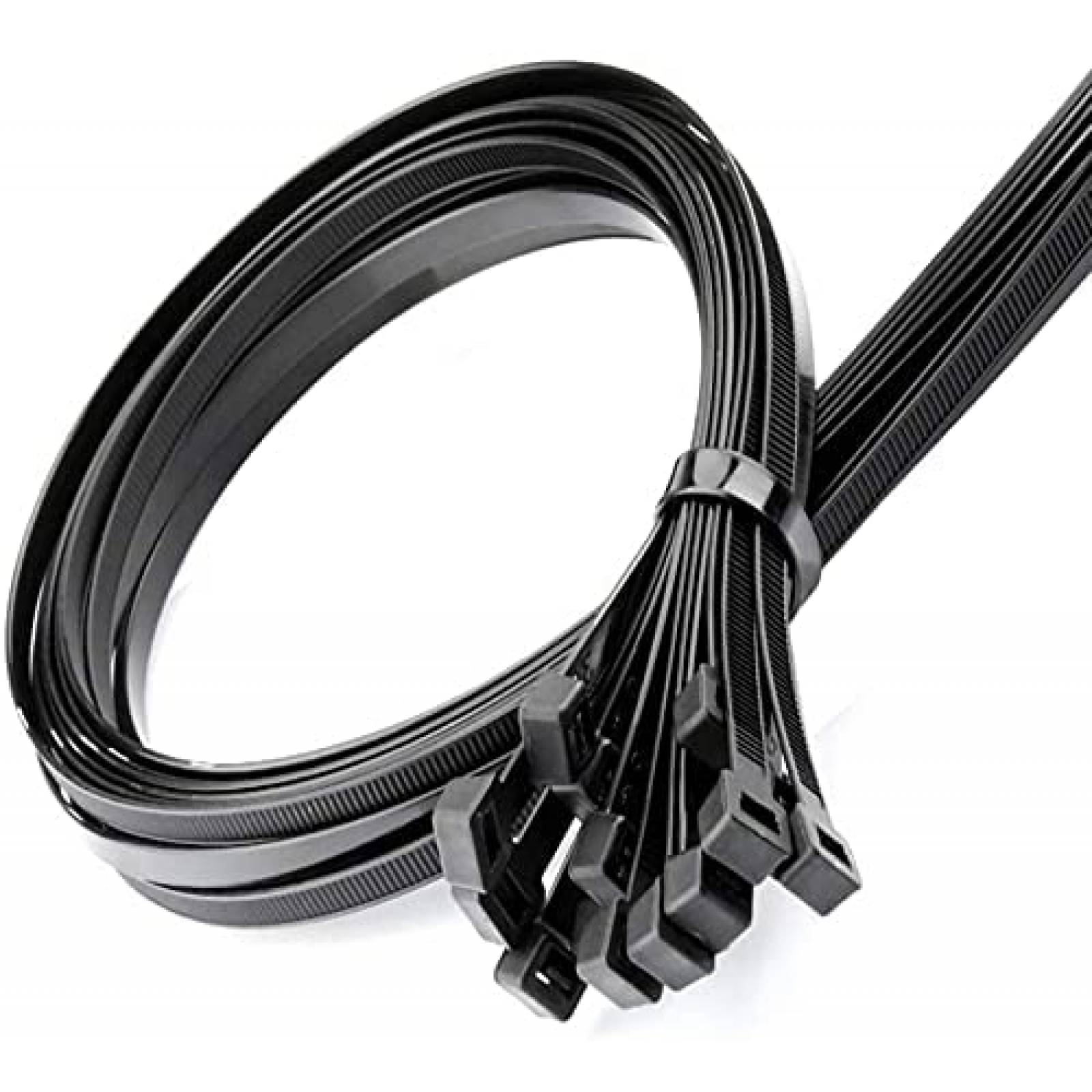 Cinchos XINGKEDA Extragrandes de Plastico 40'' 19 Pzs -Negro