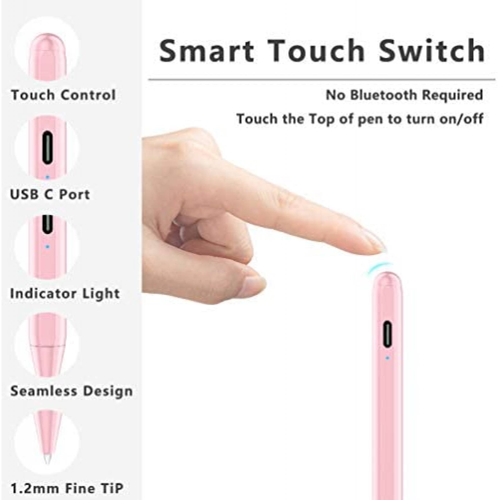 Pluma Stylus XIRON de 60H de Carga Comp. Apple Pencil