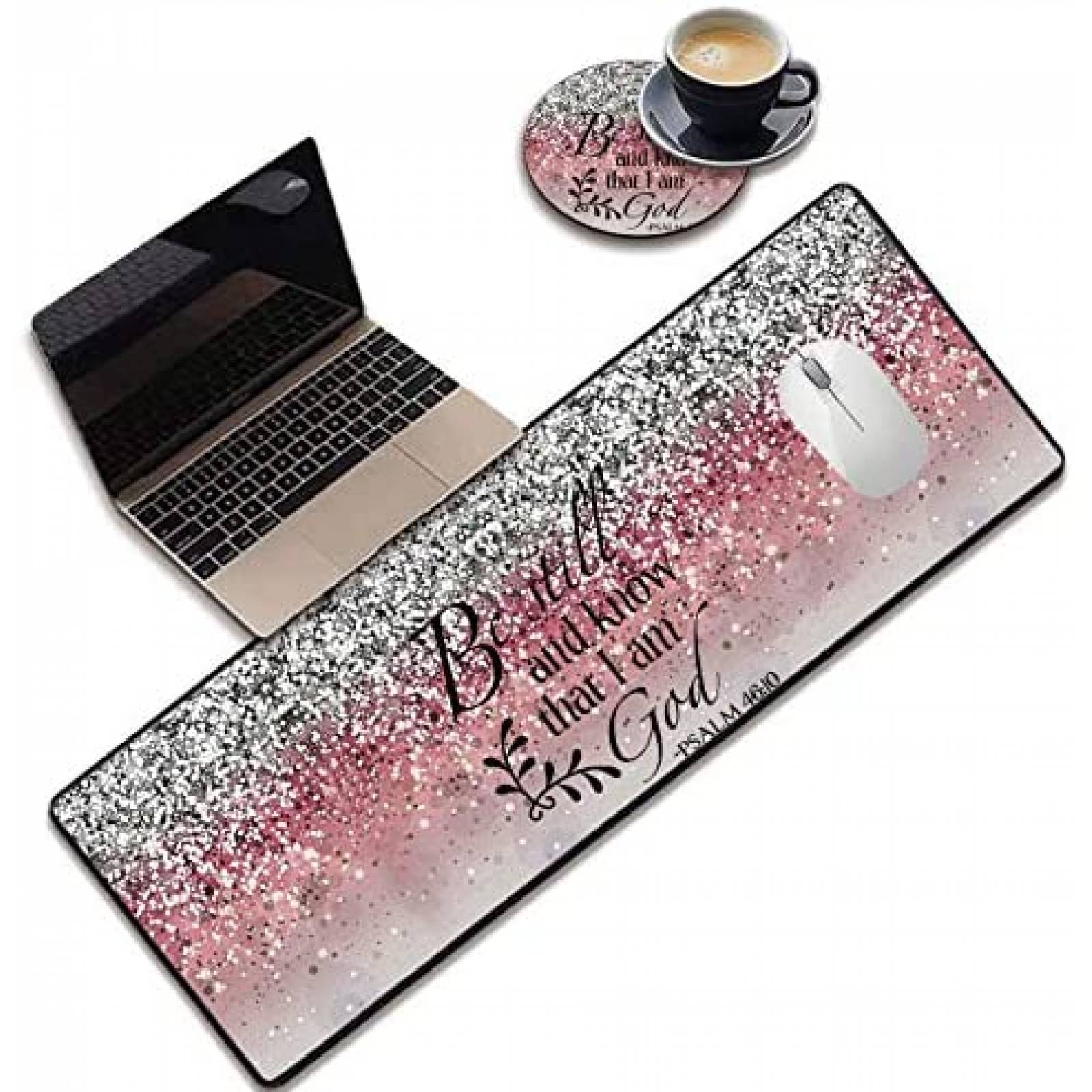 Mouse Pad XXL XMTMR-Glass de 31.5"11.8" -Rosa Dorado
