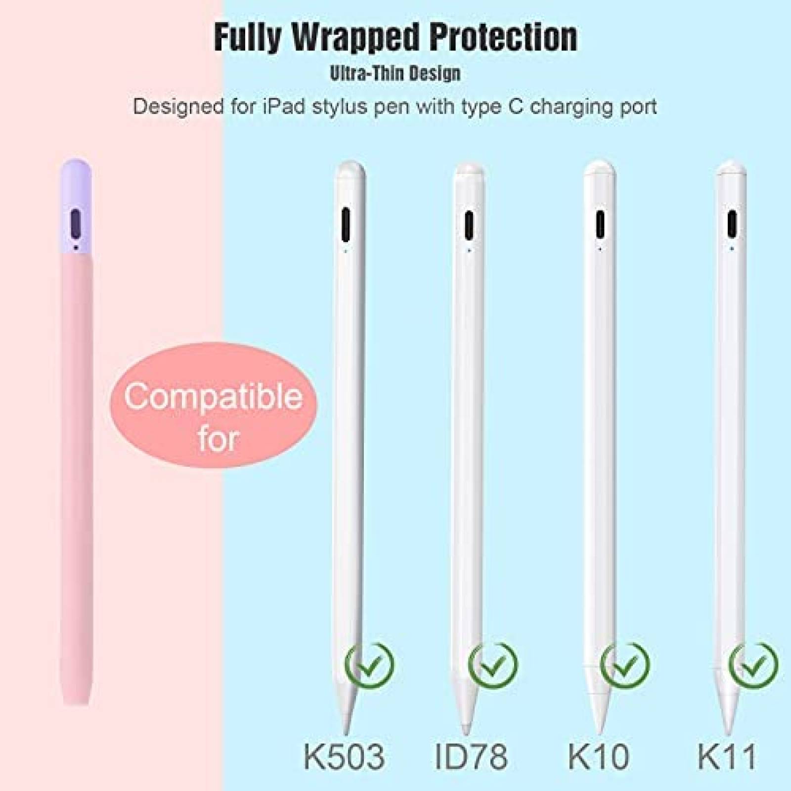Funda YARENKA Antideslizante De Silicon Para Stylus Pen-Rosa