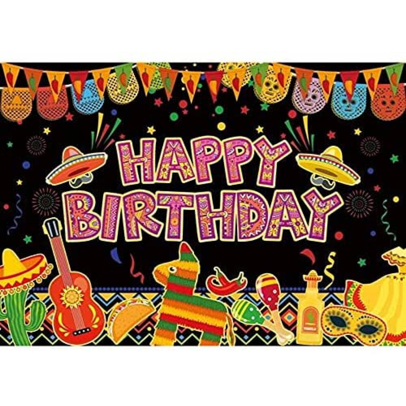 Telon de fondo Allenjoy 84x60inch Cumpleaos Fiesta Mexicana