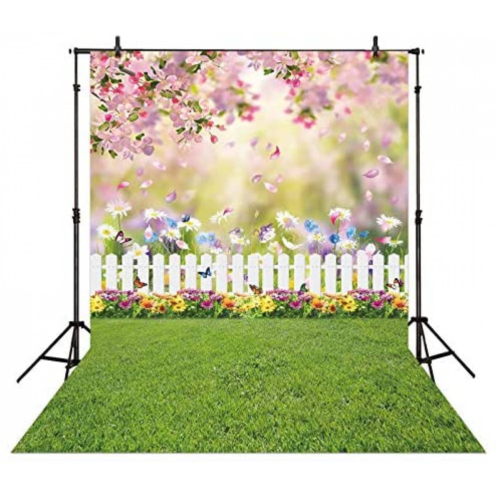 Fondo Fotografia Allenjoy Jardin Pascua Decoracion Mariposas