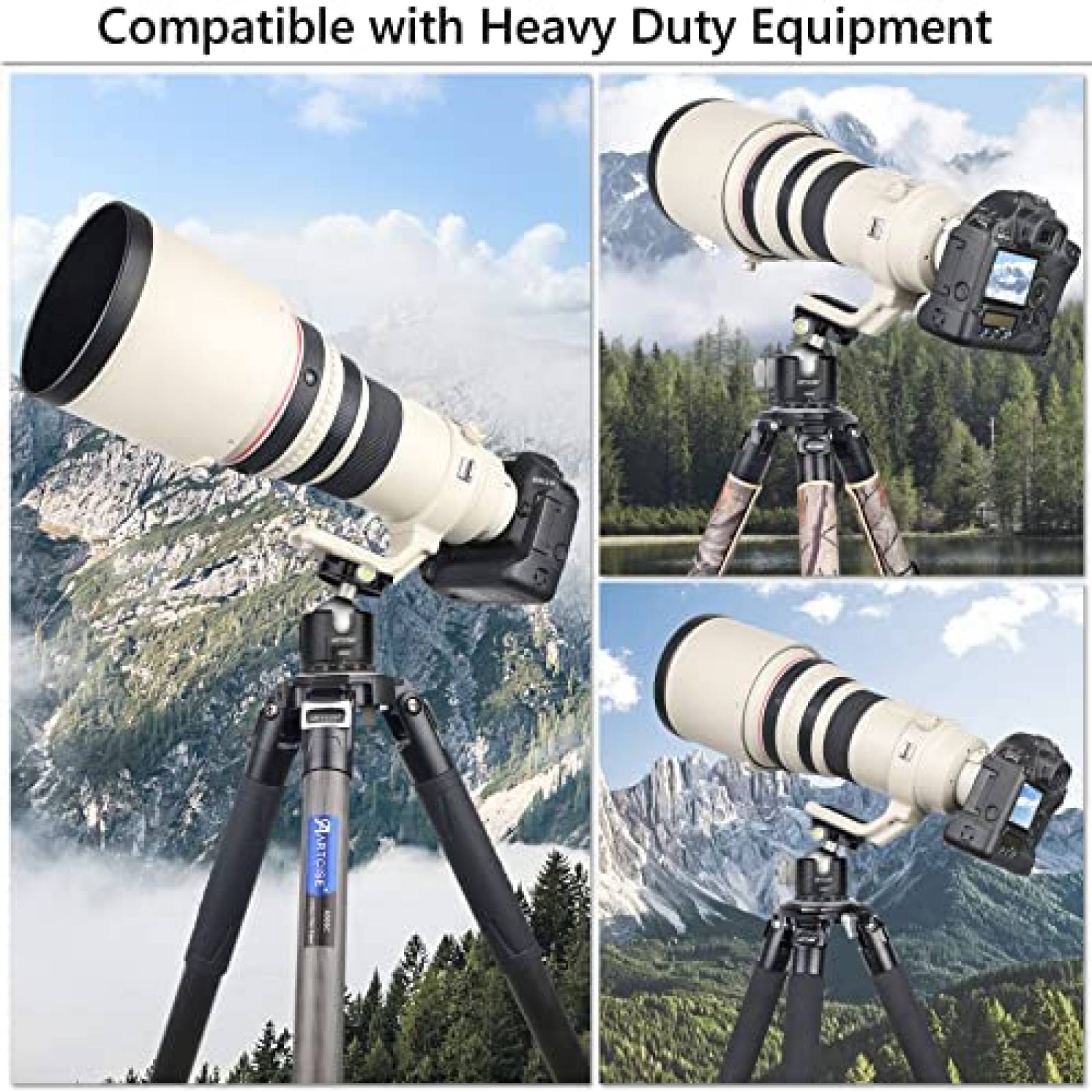 Cabeza para tripoide ARTCISE 54mm vista 360 -Plateado