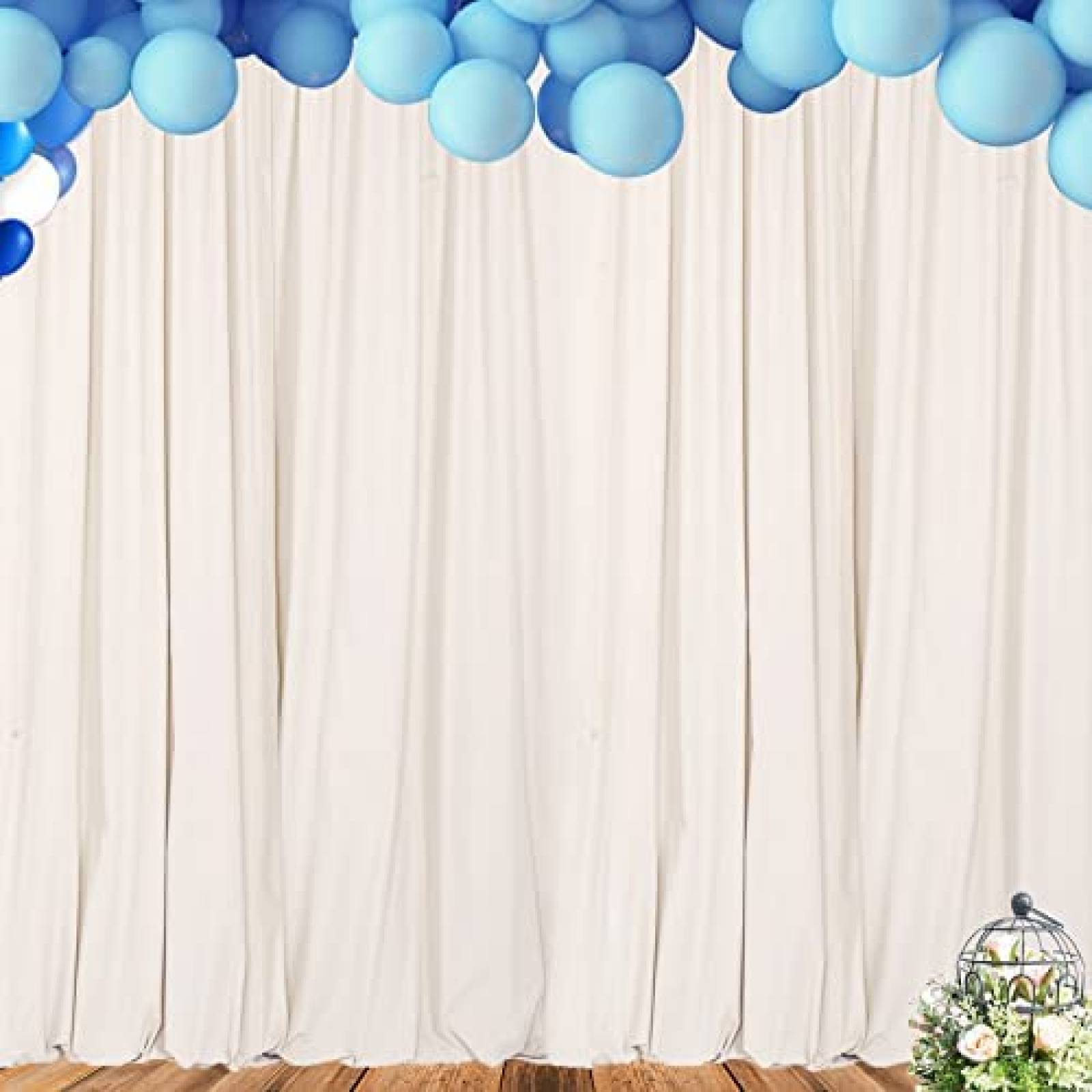 Fondo Fotografia B-COOL 2 Cortinas Ceremonia Bodas -Blanco