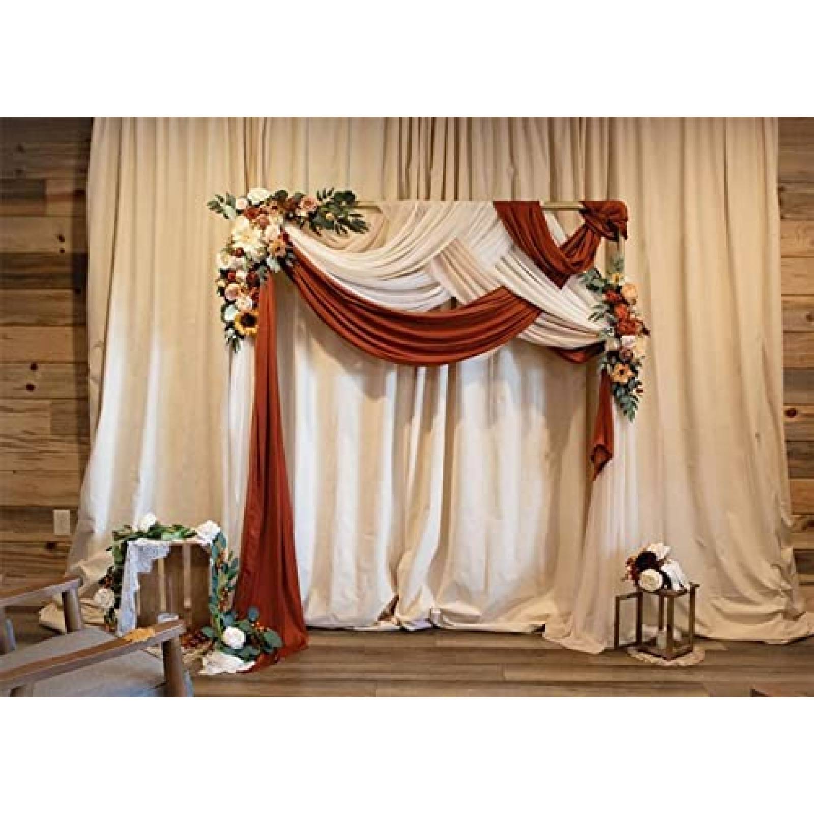 Fondo Fotografia B-COOL 2 Cortinas Ceremonia Bodas -Blanco