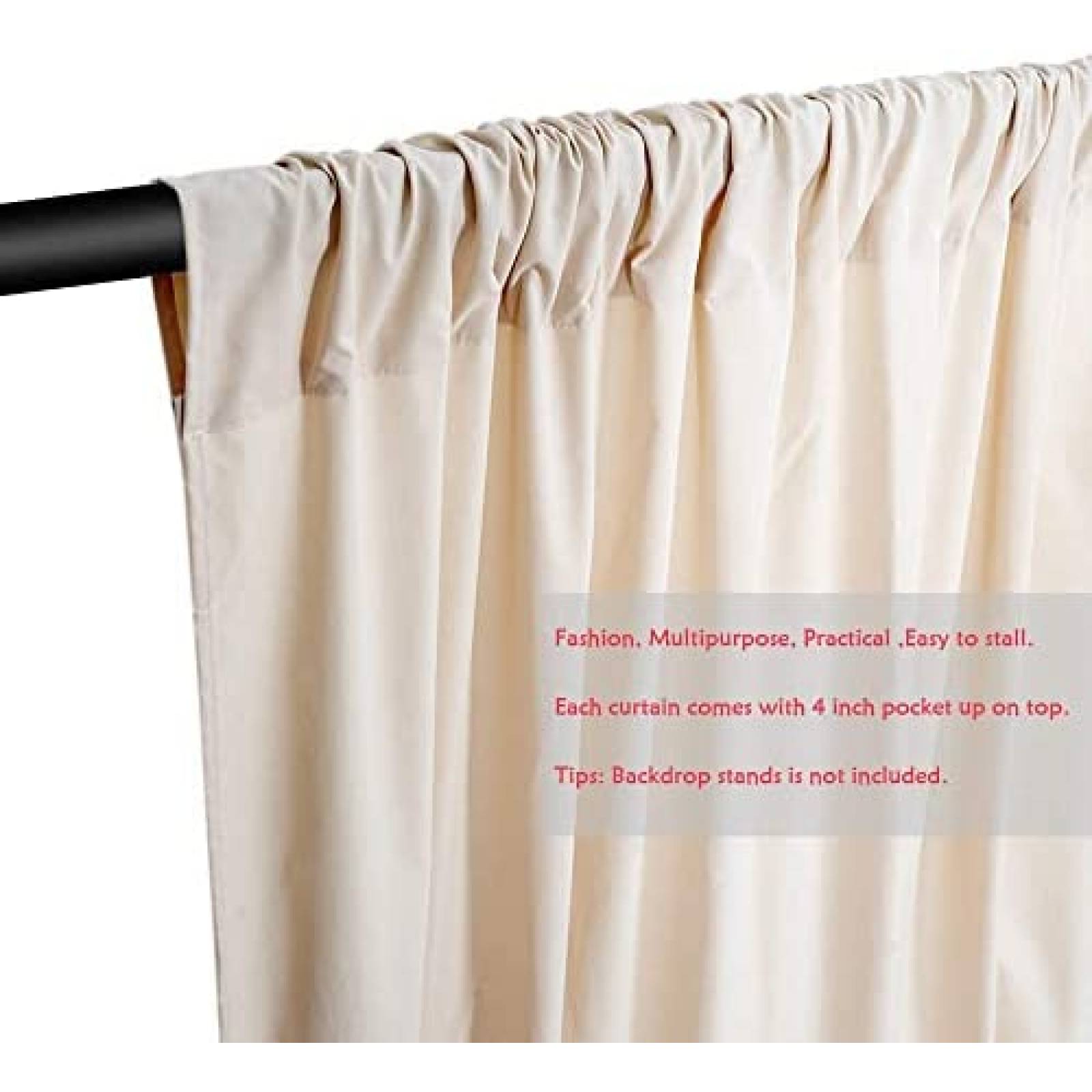 Fondo Fotografia B-COOL 2 Cortinas Ceremonia Bodas -Blanco