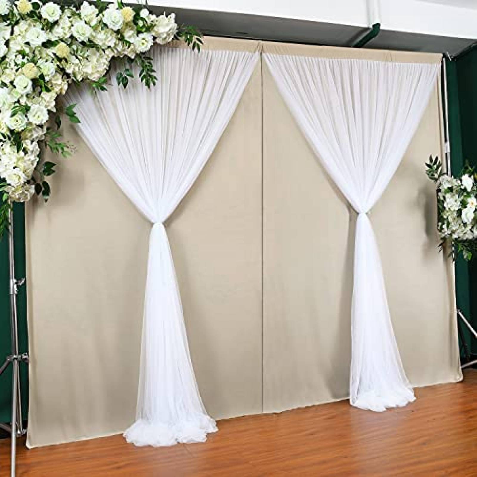 Telon de Fondo Besutolife 10x7ft de Cortinas -Beige