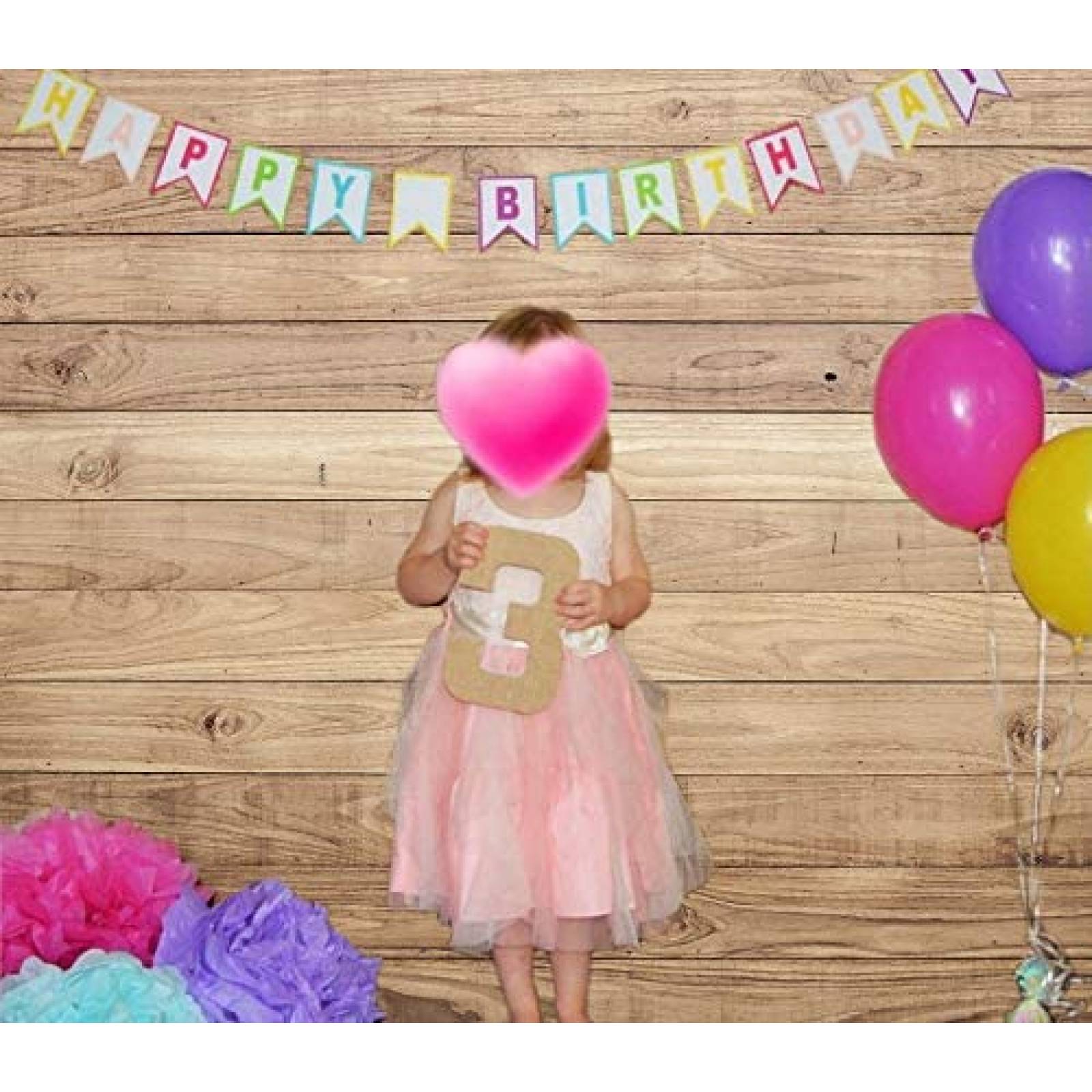 Fondo de Pantalla BINQOO de 7 x 5 Pies -Madera Cafe