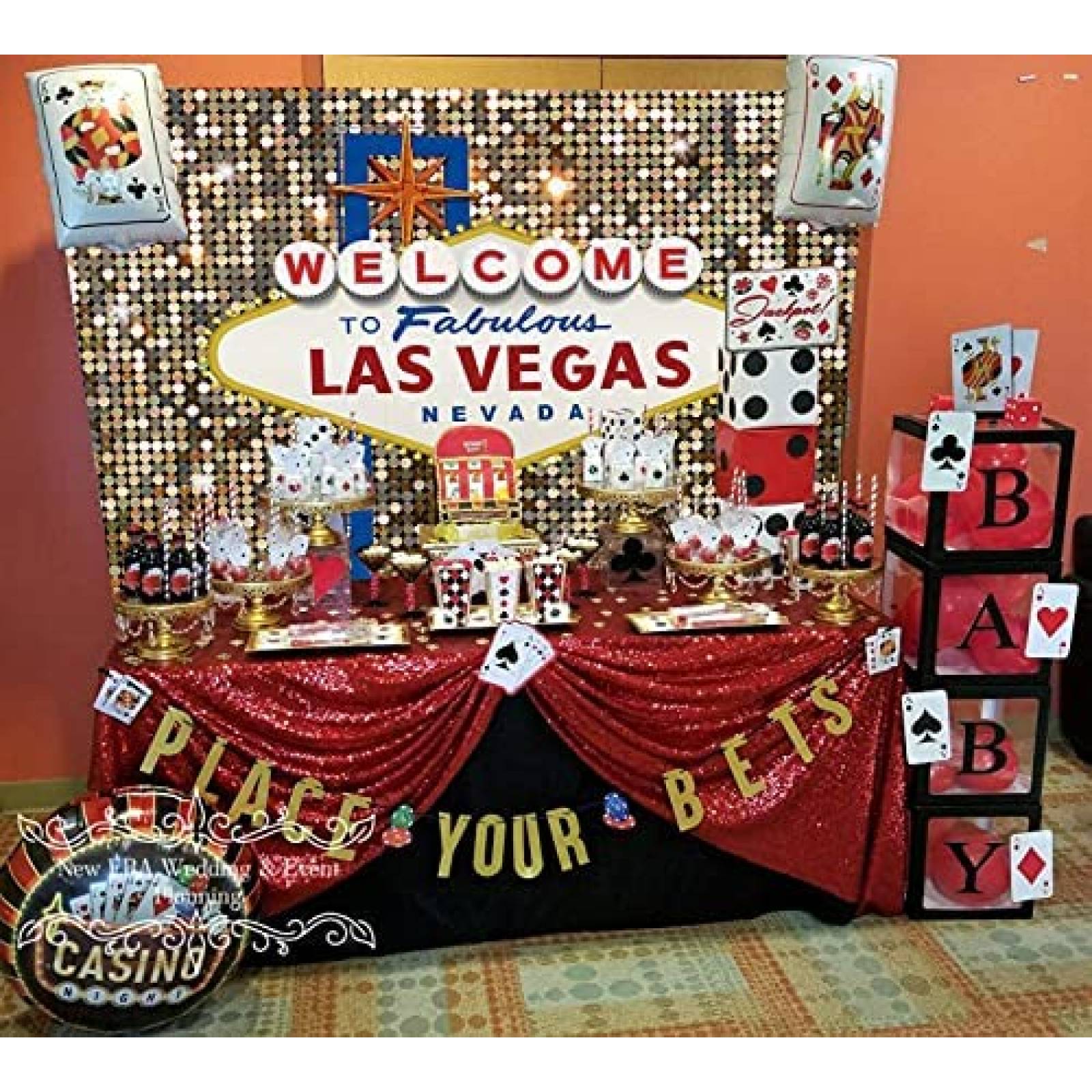 Fondo de Fotografia Cenven de 7x5 Pies -Casino Las Vegas