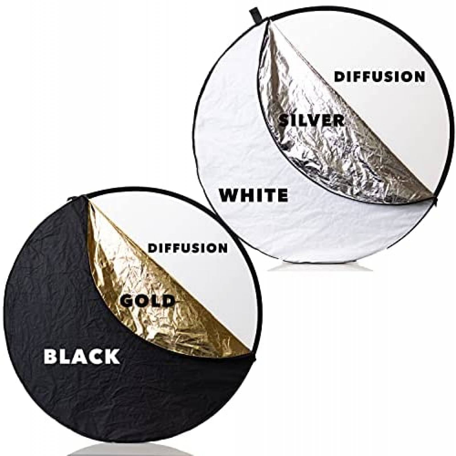 Reflector para Fotografia FTF GEAR 110cm 5-in-1 -Negro