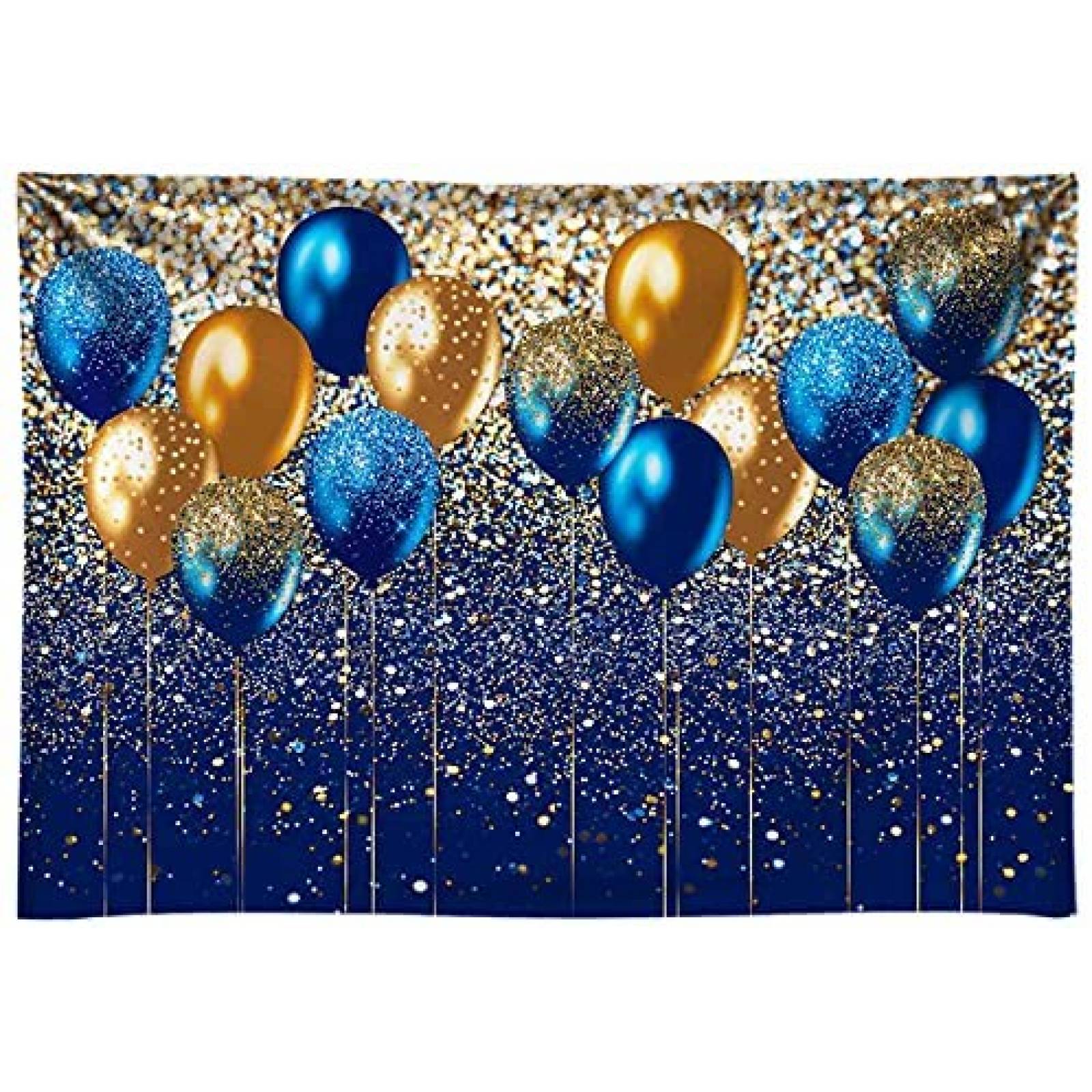 Telon de fondo Funnytree de 7x5 ft de globos -Azul